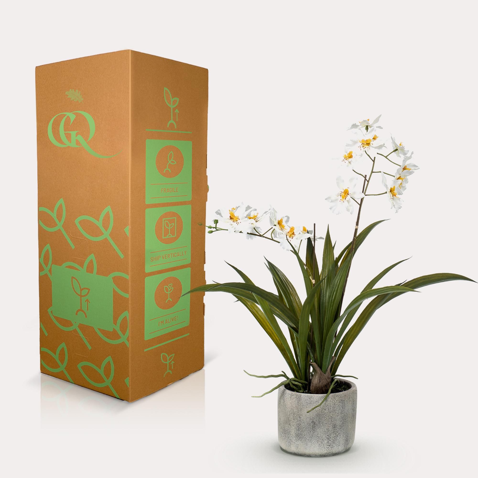 Kunst Orchidee – weiß – 45cm