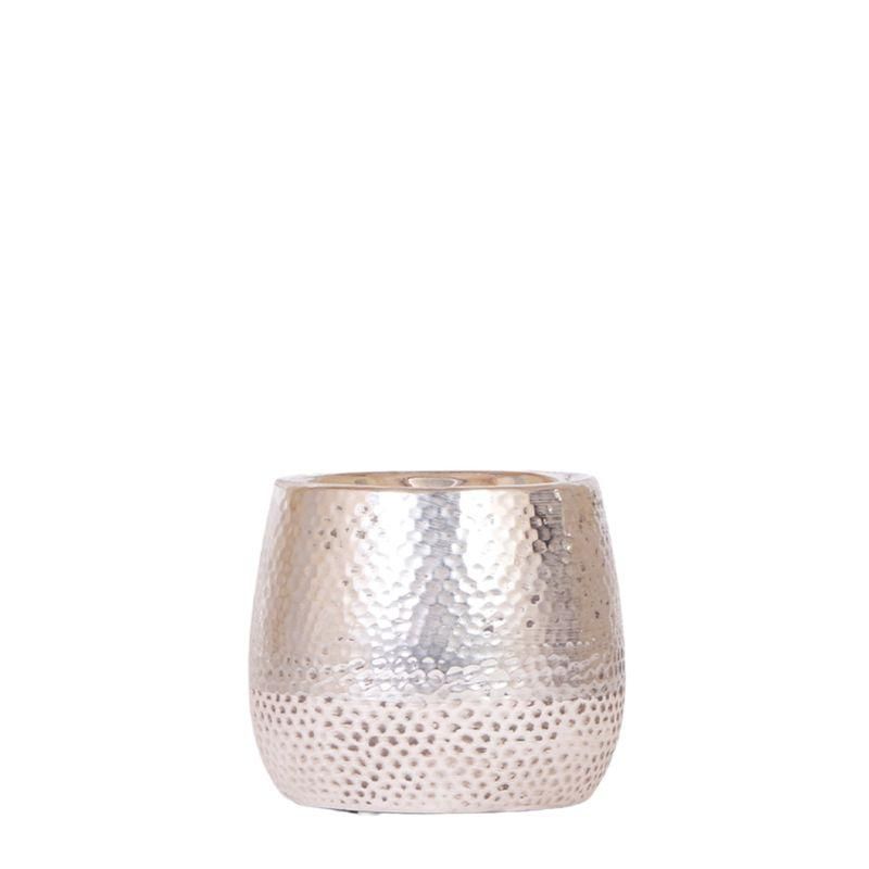Keramik Blumentopf Elite Silber