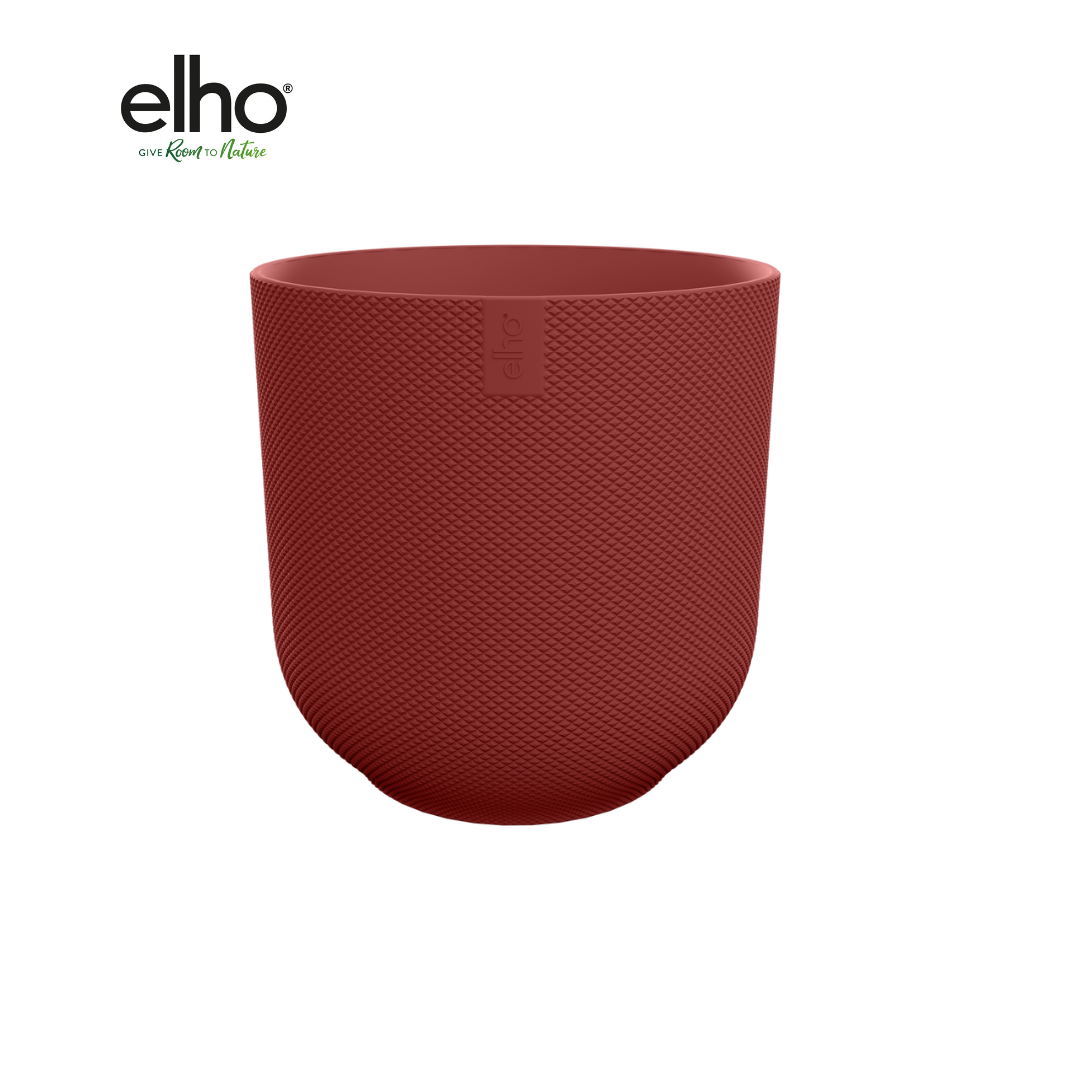 Eleganter elho Jazz Round Pflanzentopf Tuscan Red