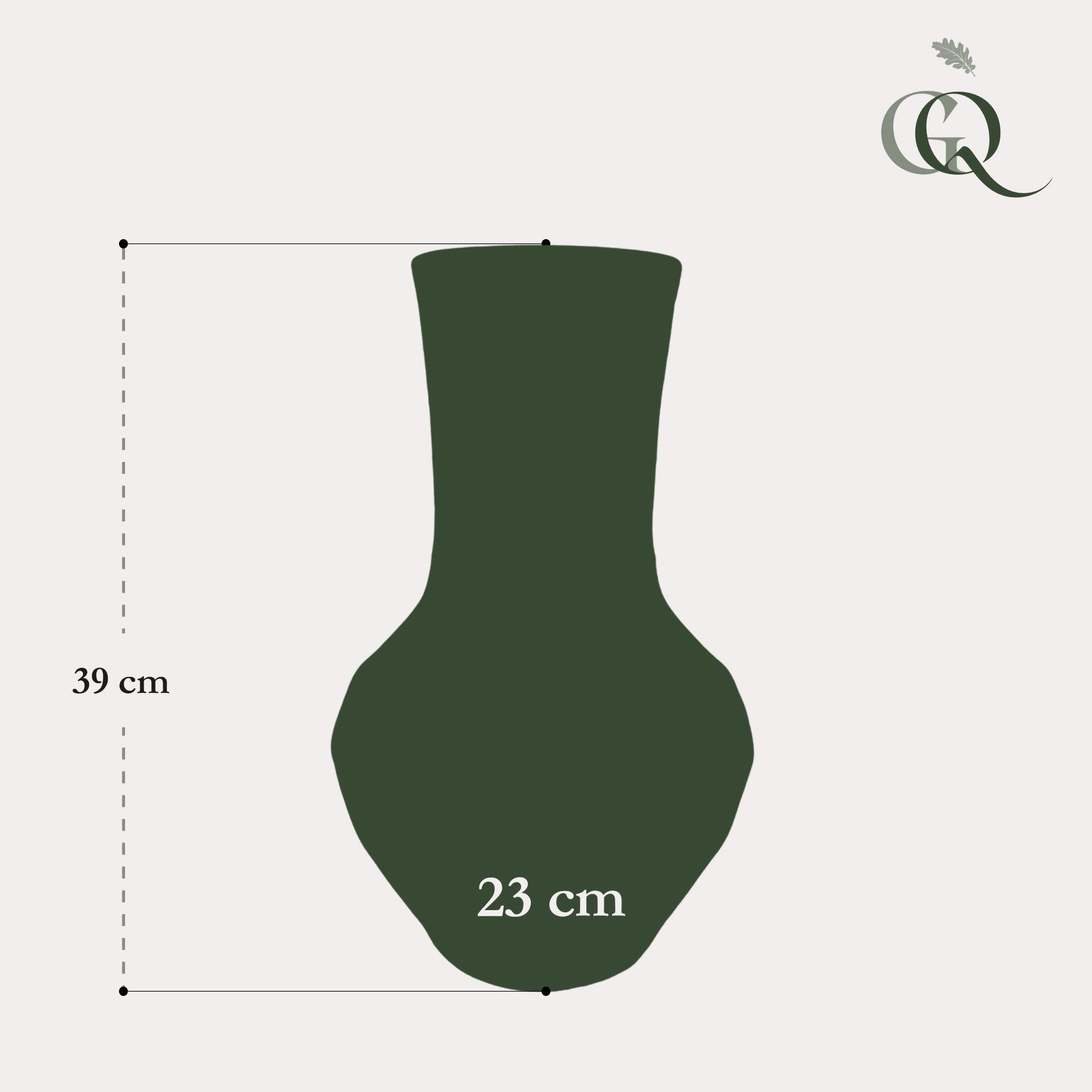 Vase Stein Optik M – 39 cm Hoch – Braun