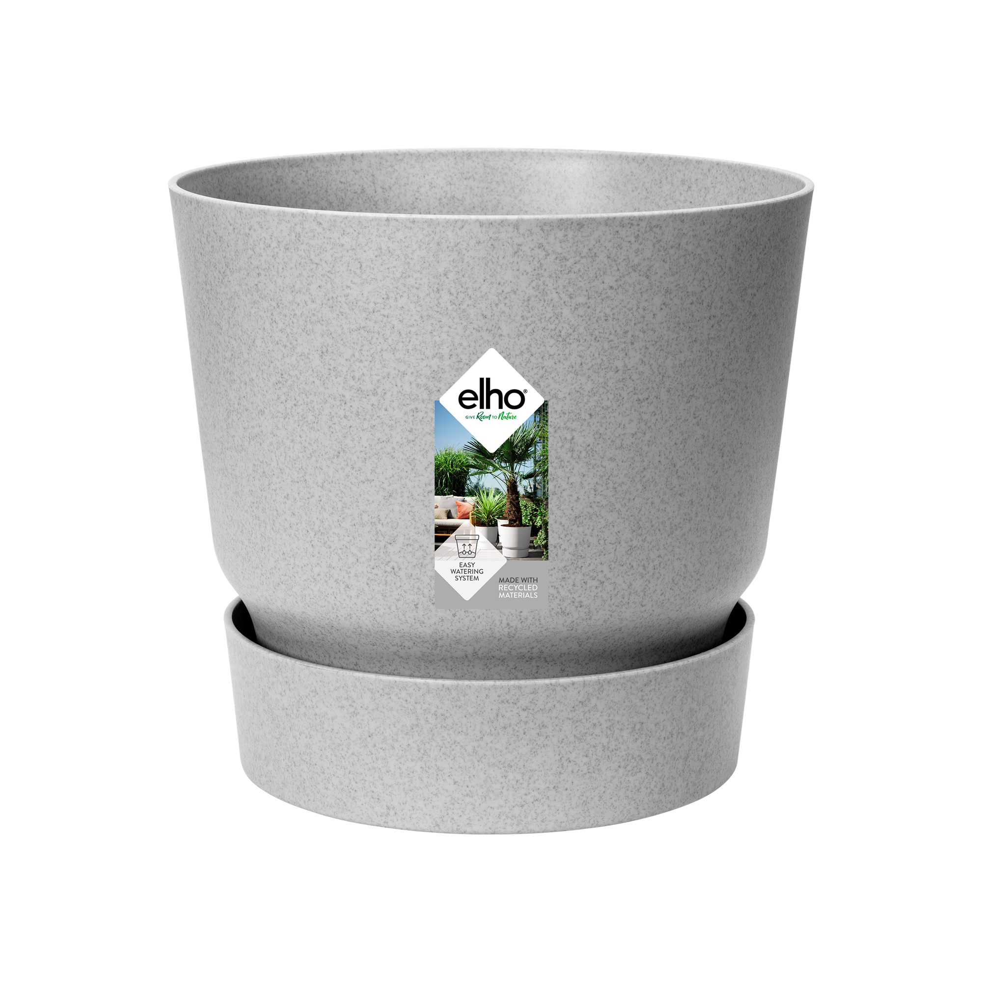 Moderne Pflanzentopf elho Greenville Rund Grau