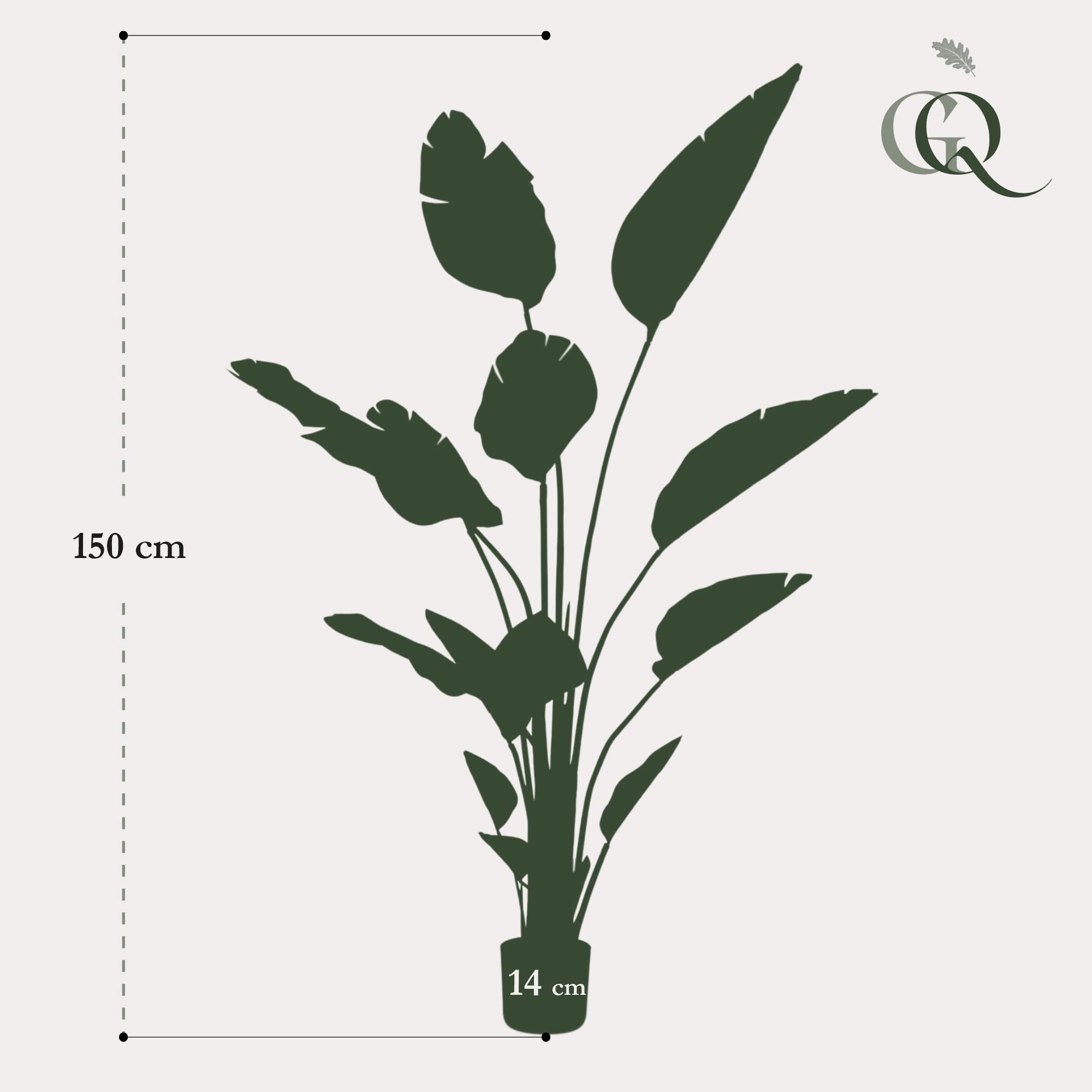 Kunstpflanze Strelitzia Nicolai Paradiesvogelblume