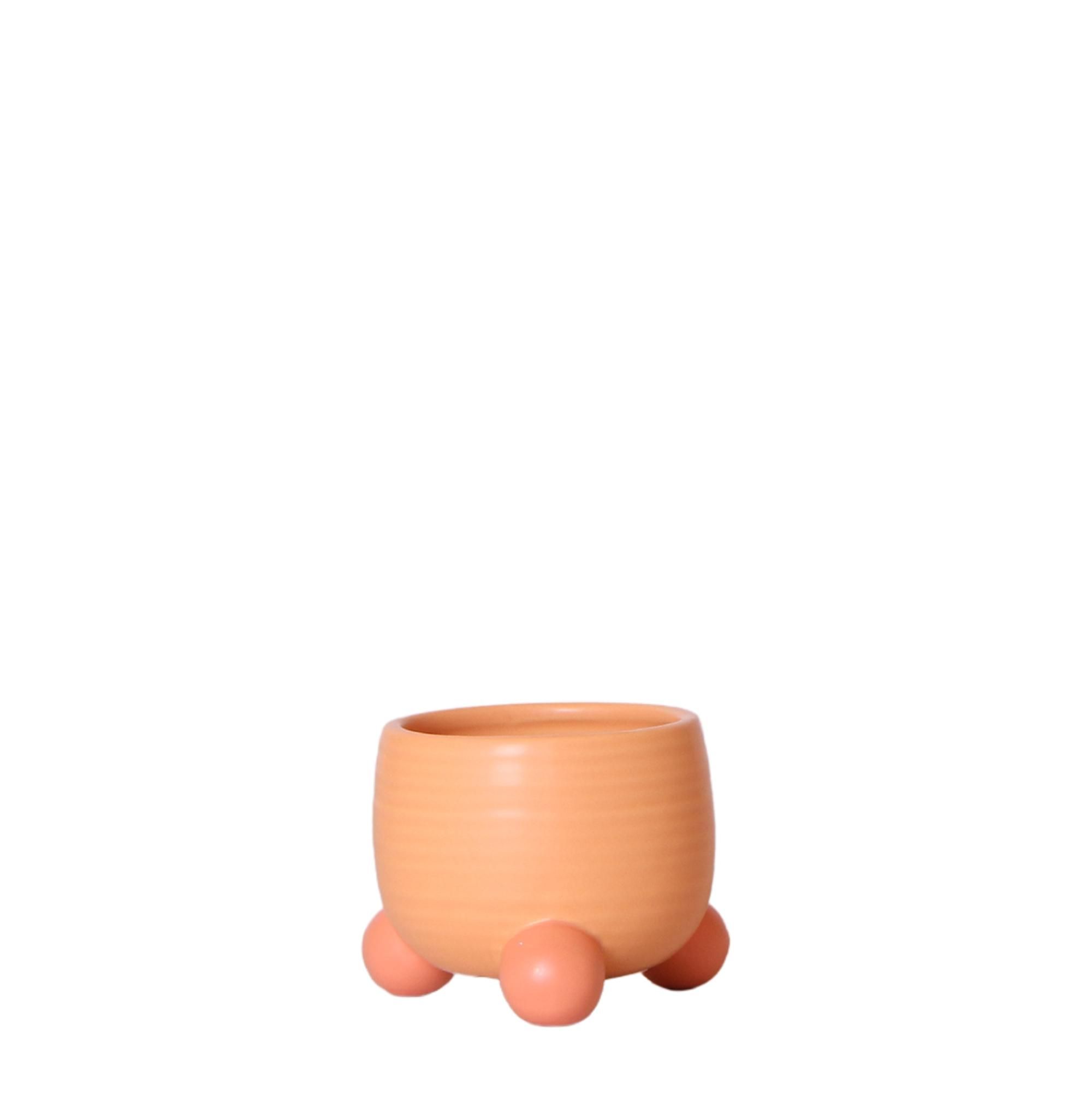 Keramik Blumentopf Rolling Pfirsich Ø6cm