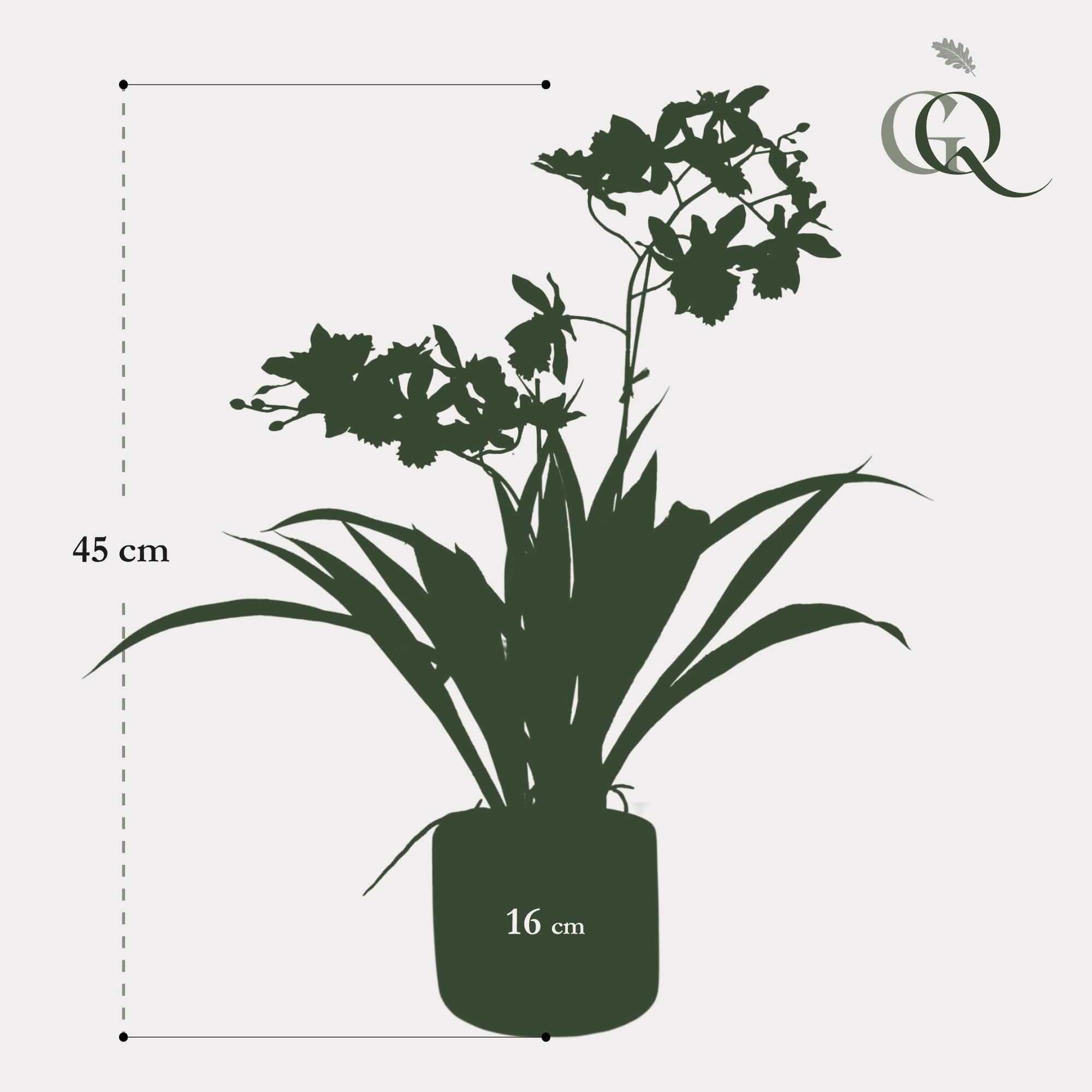 Kunst Orchidee Gelb – 45cm – Deko Kunstpflanze