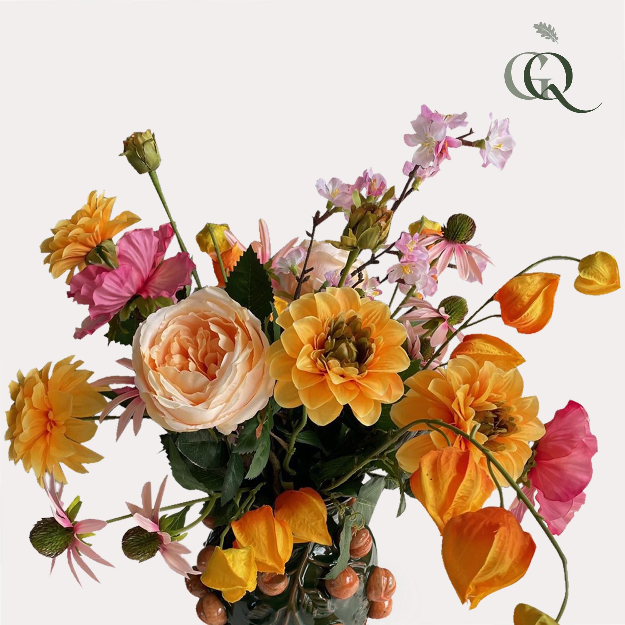 Kunstblumen Boquet Orange Summer