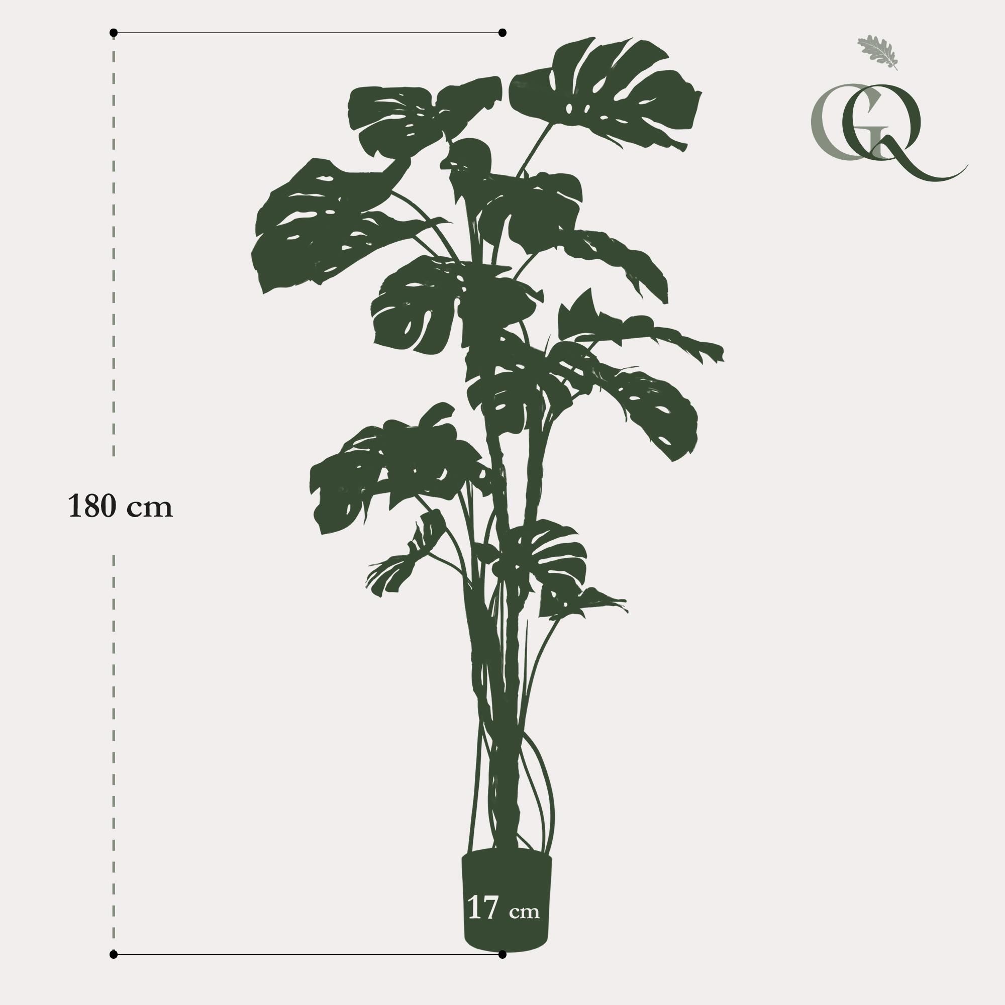 Kunstpflanze Monstera – 180cm – Ideal als Gartenpflanze