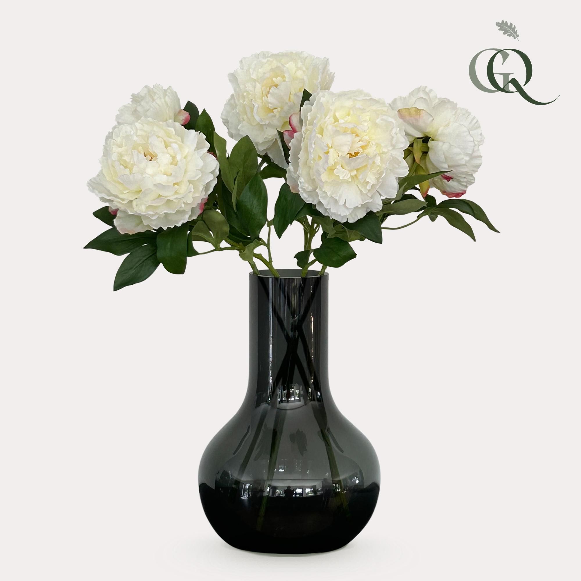 Künstliche Pioenrozen Creme in Bouquet