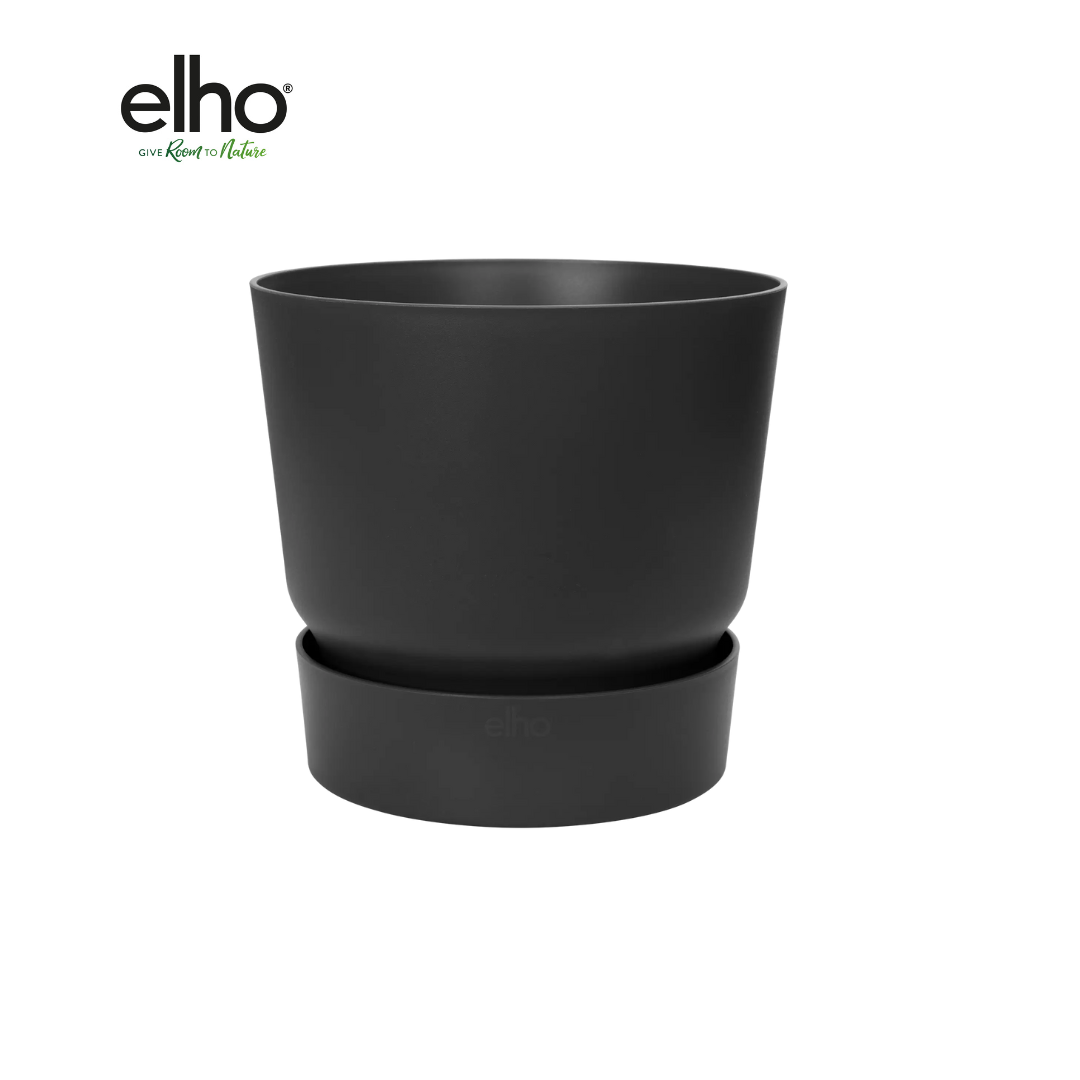 Elho Greenville Pflanzen-Topf Rund Schwarz