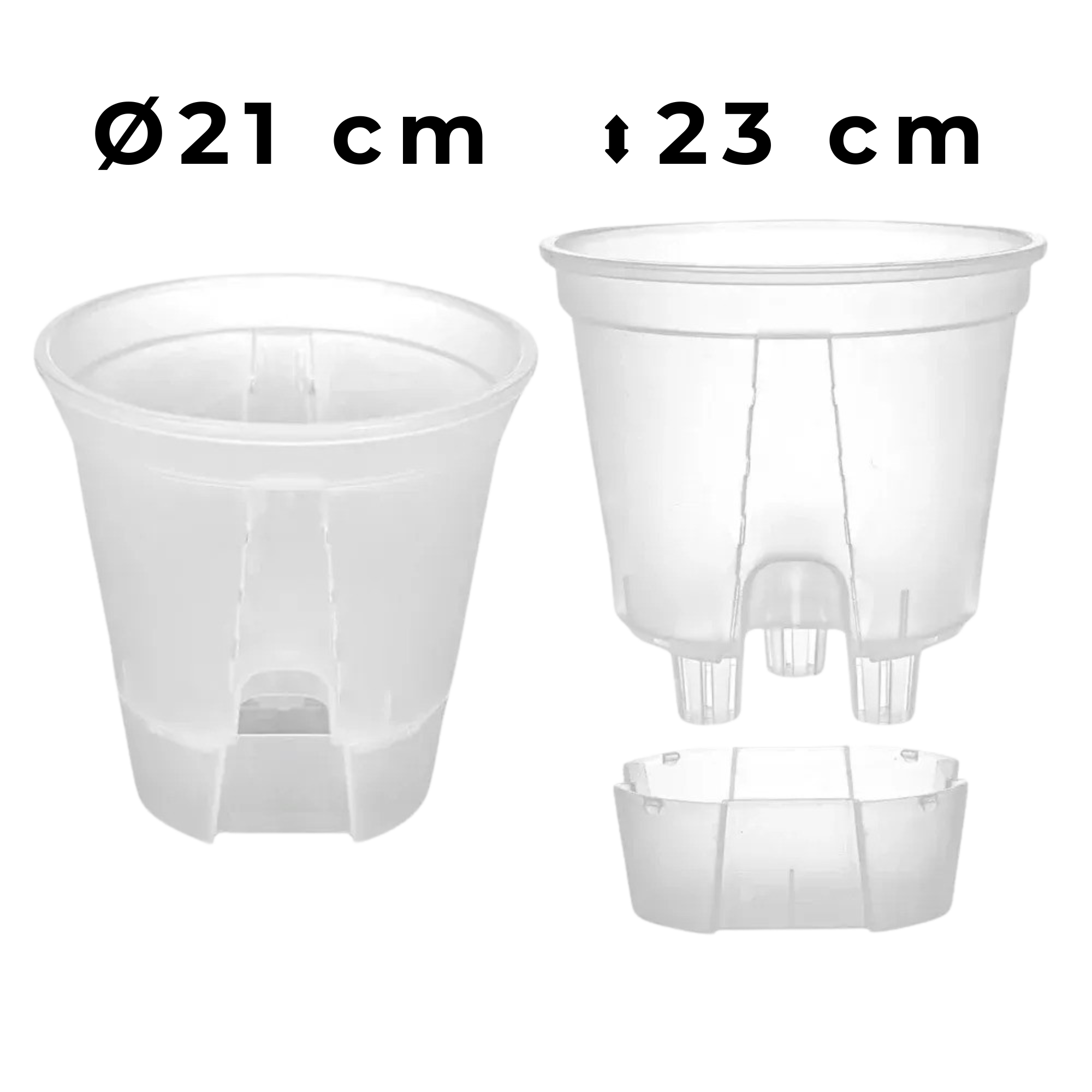 Selbstbewässernder Aroid Topf mit optimaler Wurzelbelüftung (Topfdurchmesser in cm:21, Höhe in cm:23)