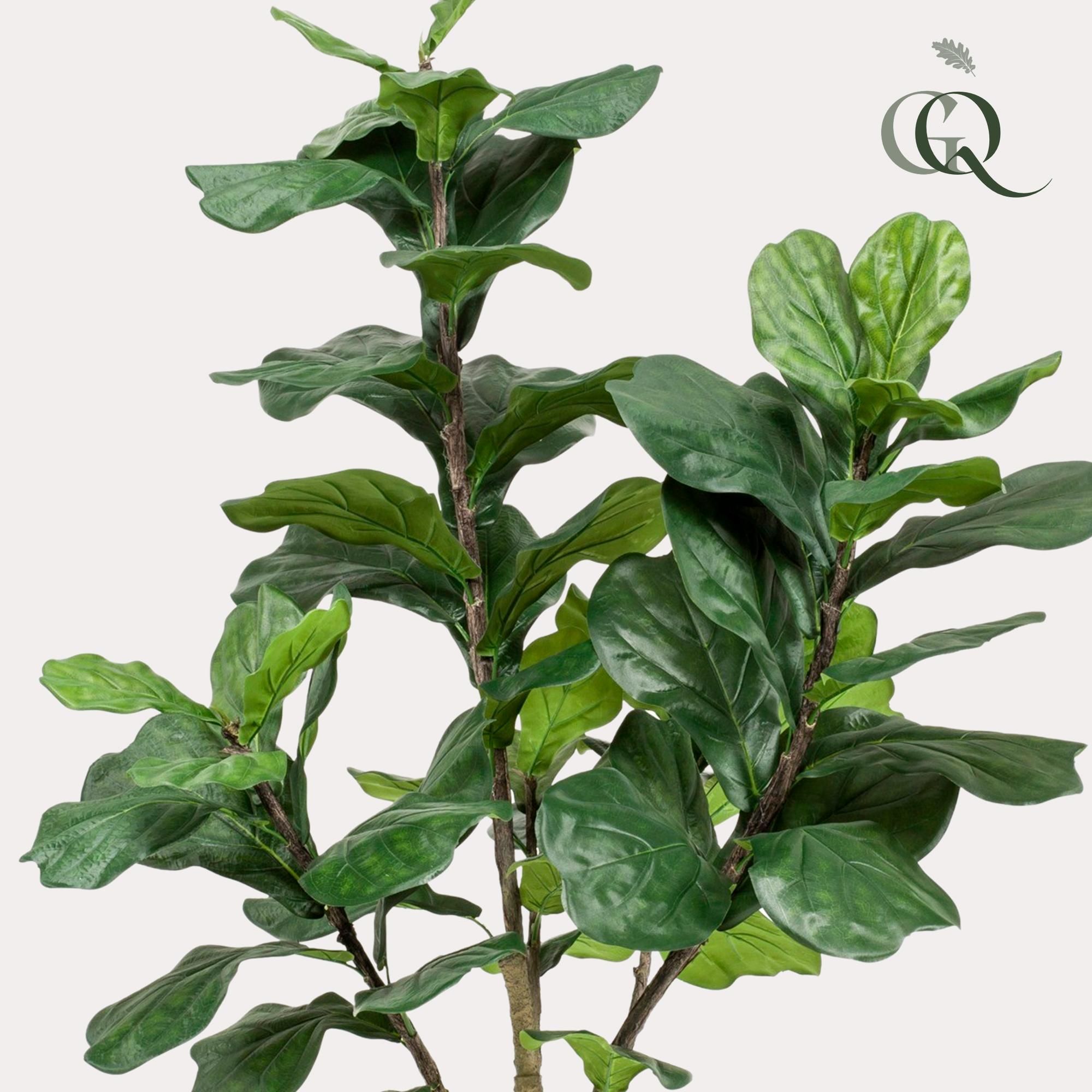 Kunstpflanze Ficus Lyrata Tabakspflanze grün