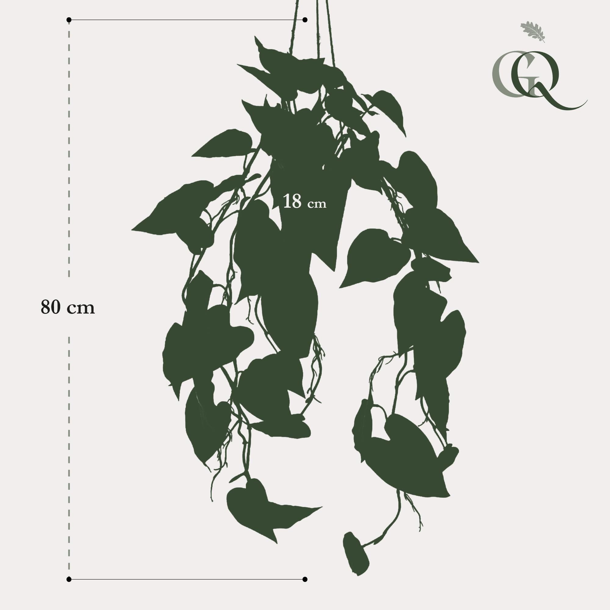 Künstliche Philodendron Hängepflanze