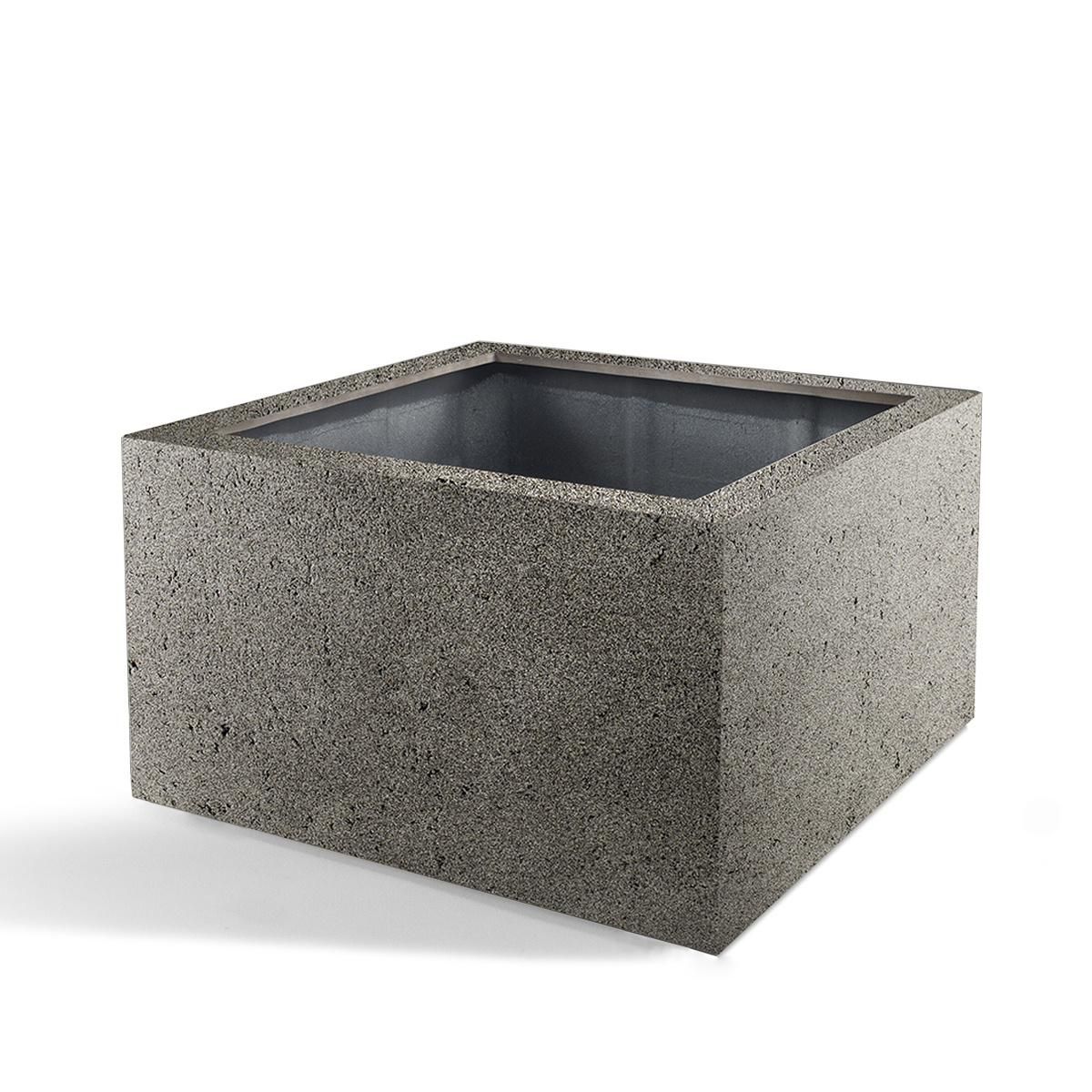 Eleganter runder Blumentopf Fabien aus Naturbeton