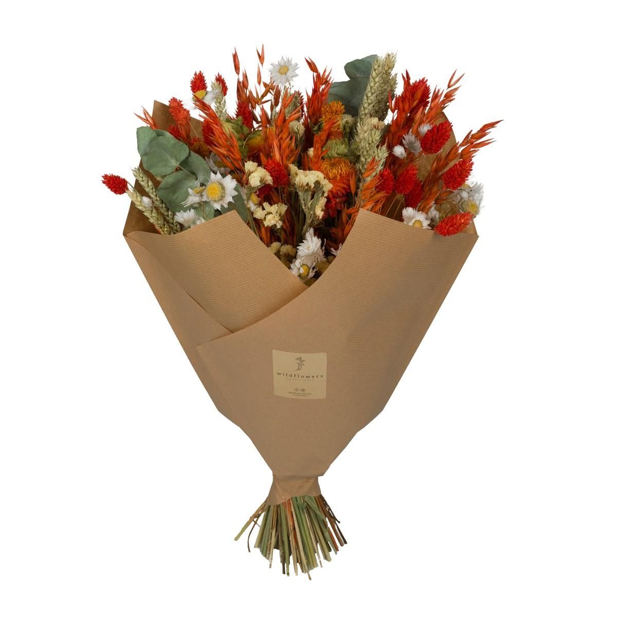 Getrocknete Blumen Classic Bouquet Orange 60cm