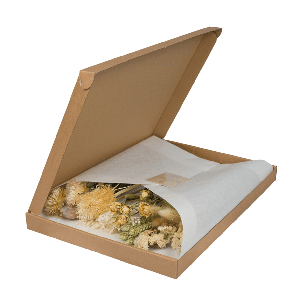 Elegante Trockenblumen im Letterbox-Set Natural