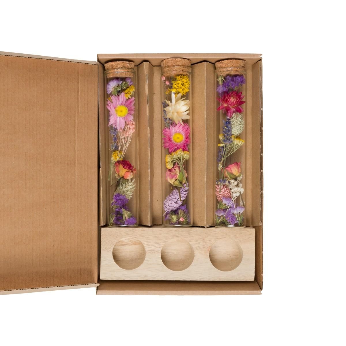 Trockenblumen im Set – Message in a Box Large – Mehrfarbig – 8 Stücke
