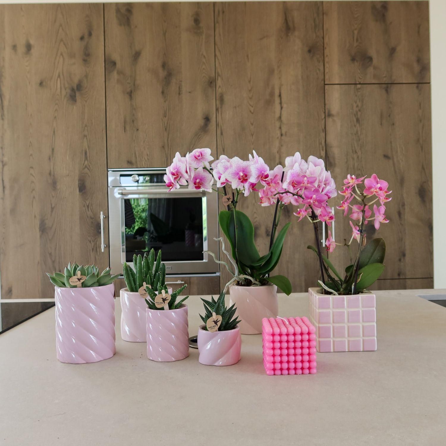 Candy Dekotopf in Pink aus Keramik