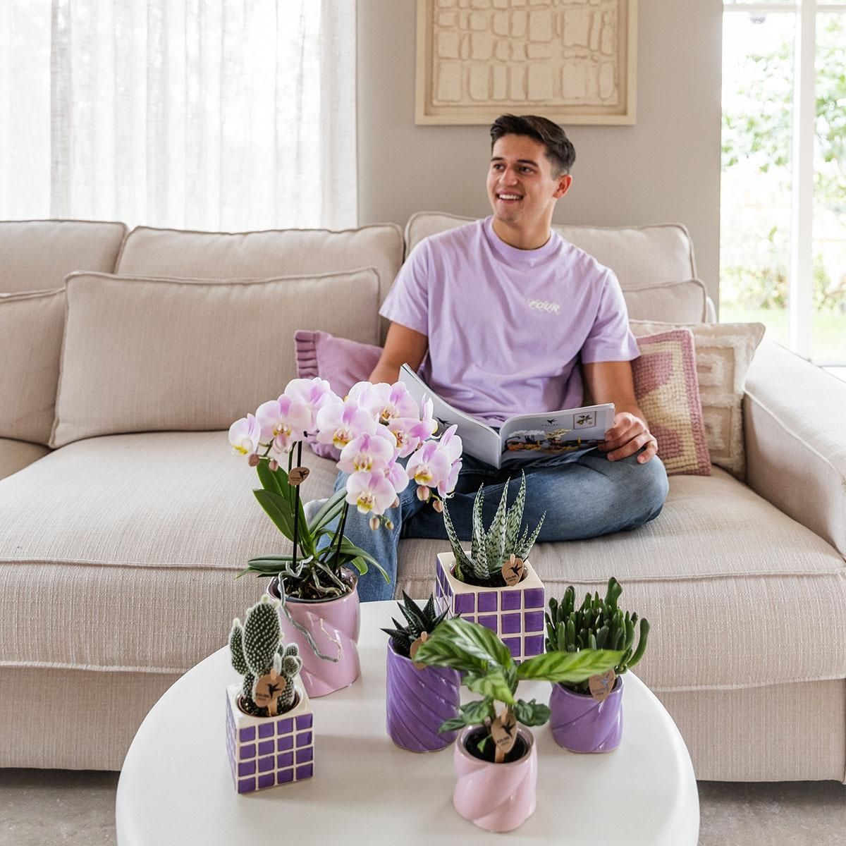 Candy Dekotopf Lilac Keramik rund