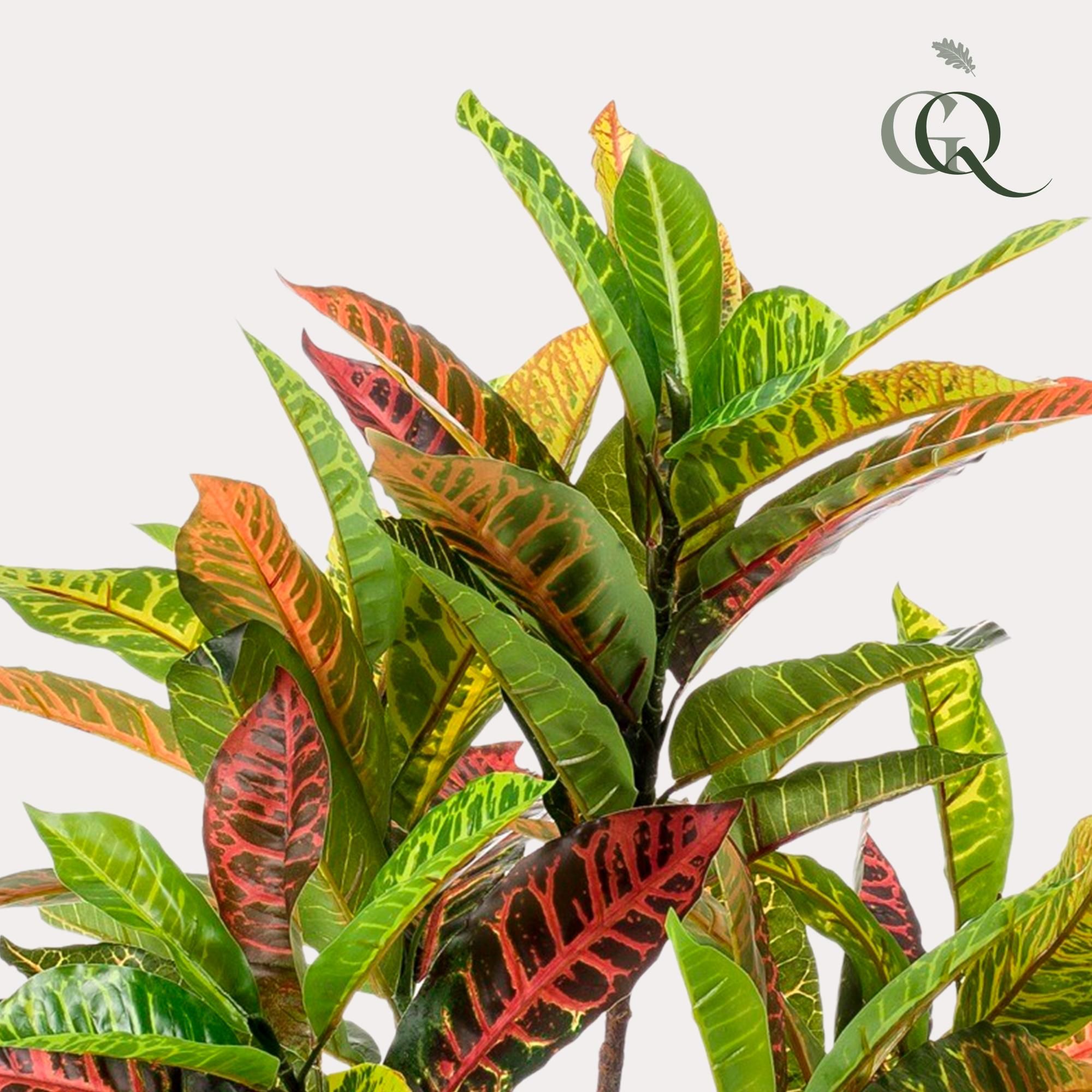 Croton Codiaeum Kunstpflanze mit bunten Blättern