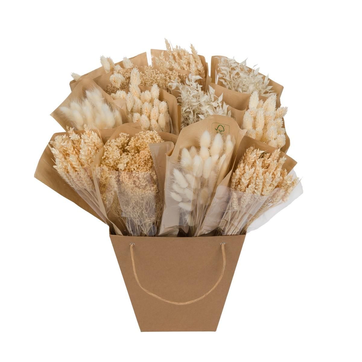 Getrocknete Blumen – Mono Mix Weiß – 50 cm