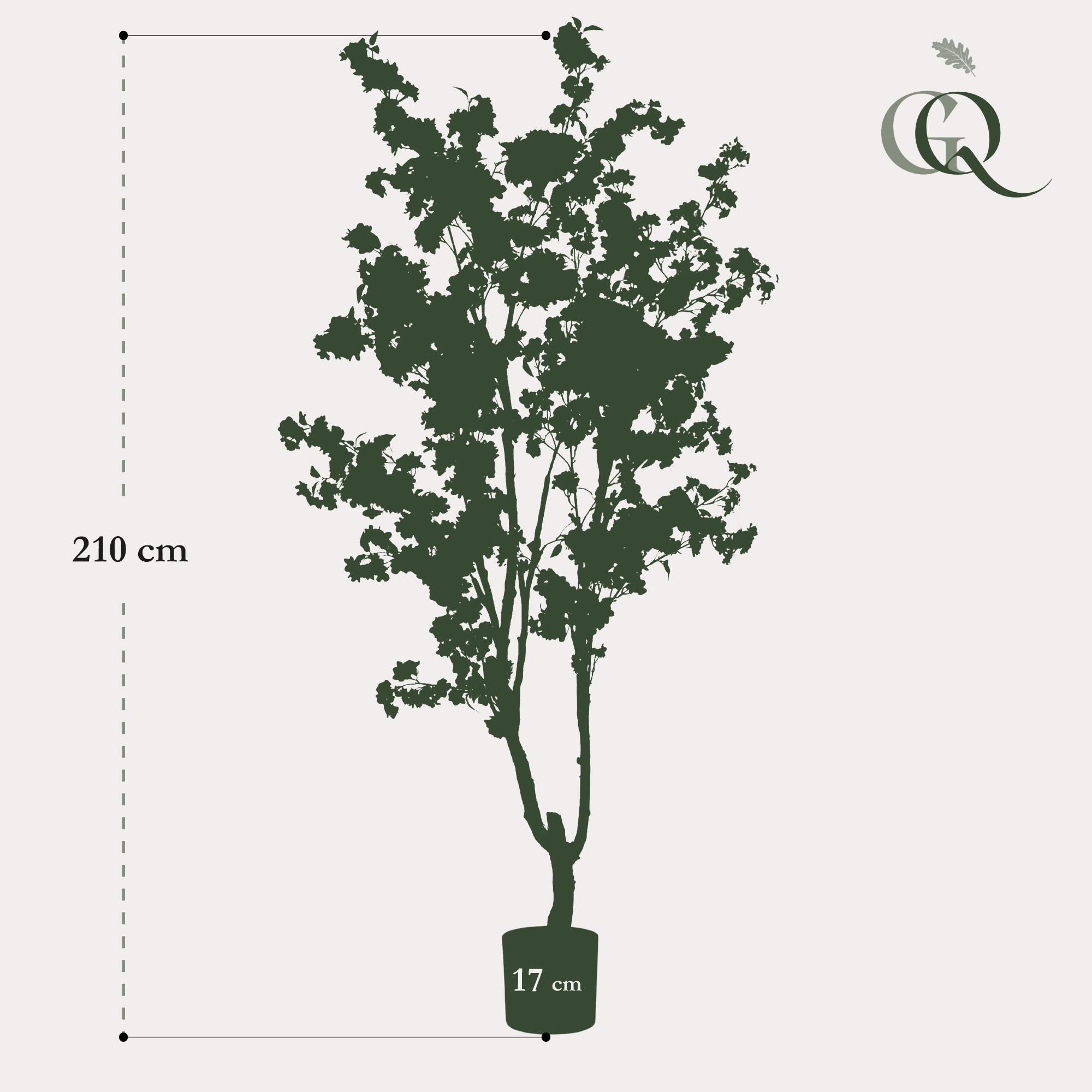 Kunstbaum Prunus Kirschblüte Weiß - 210cm künstliche Pflanze