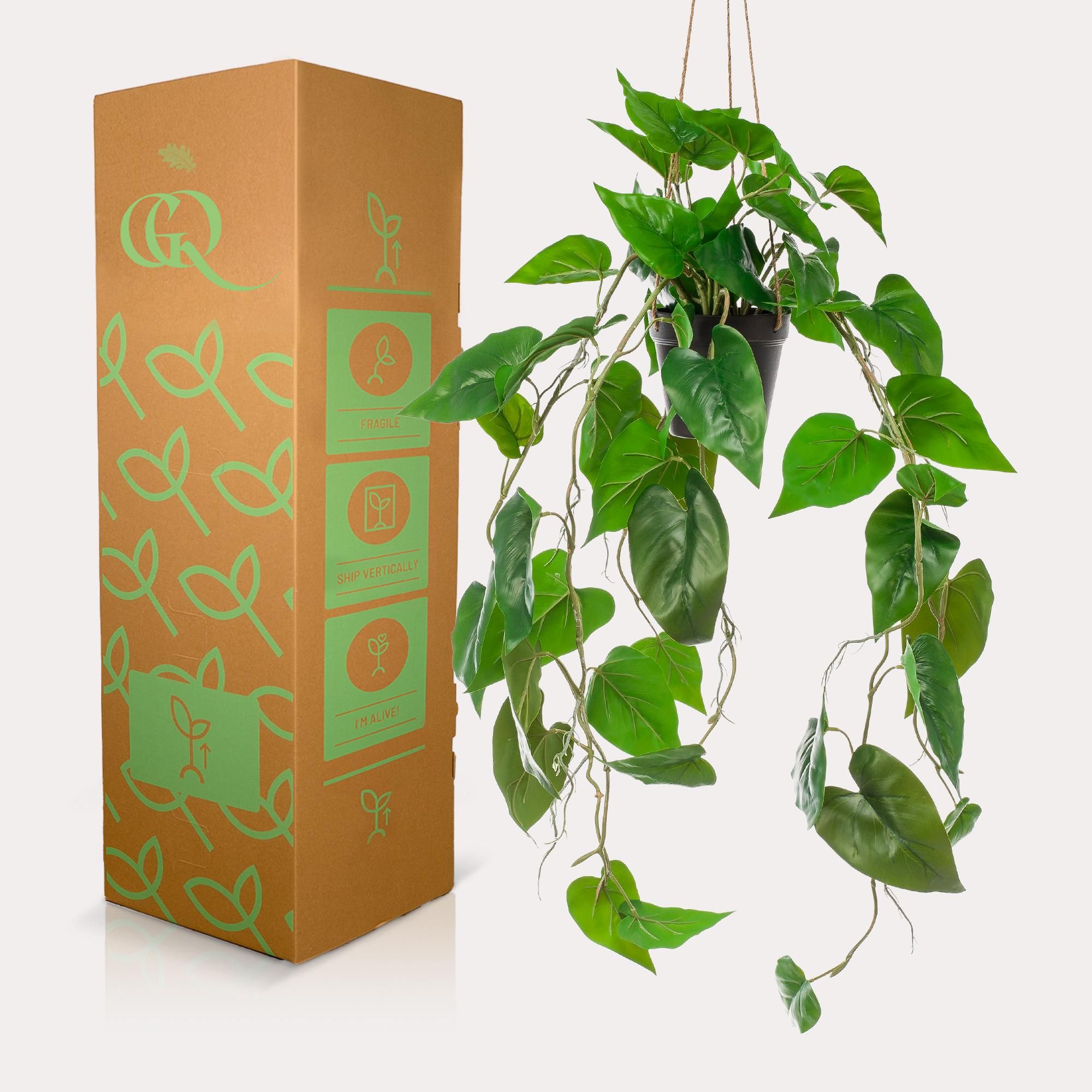 Künstliche Philodendron Hängepflanze