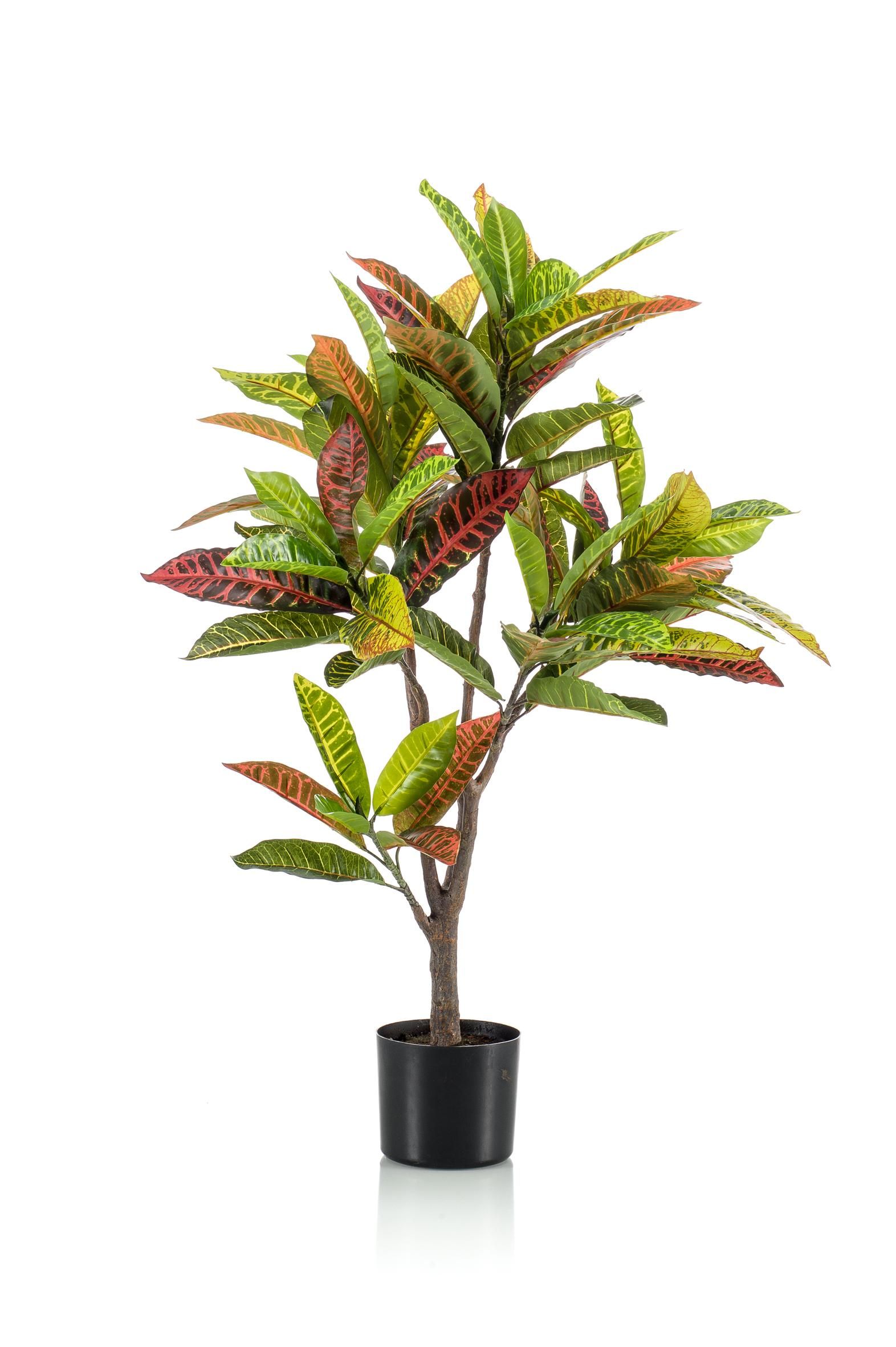 Croton Codiaeum Kunstpflanze mit bunten Blättern