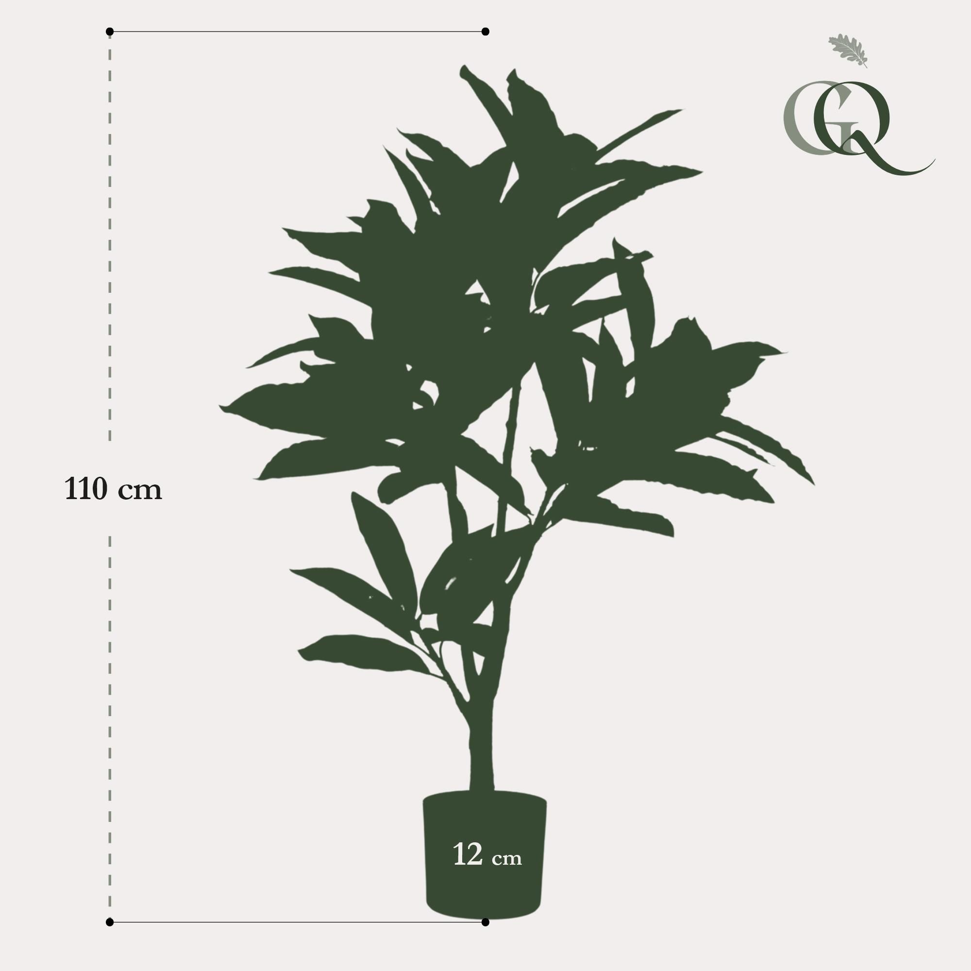 Croton Codiaeum Kunstpflanze mit bunten Blättern