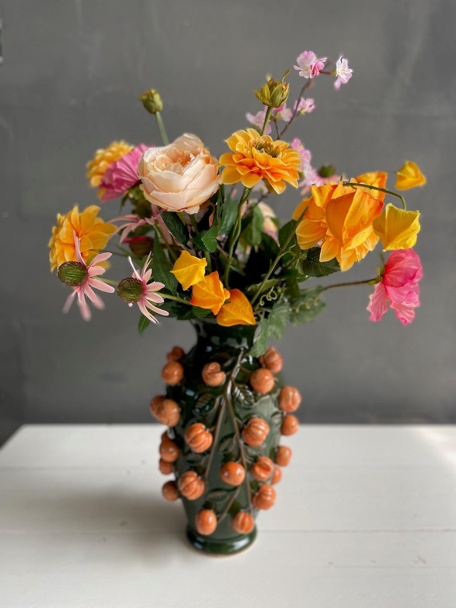 Kunstblumen Boquet Orange Summer