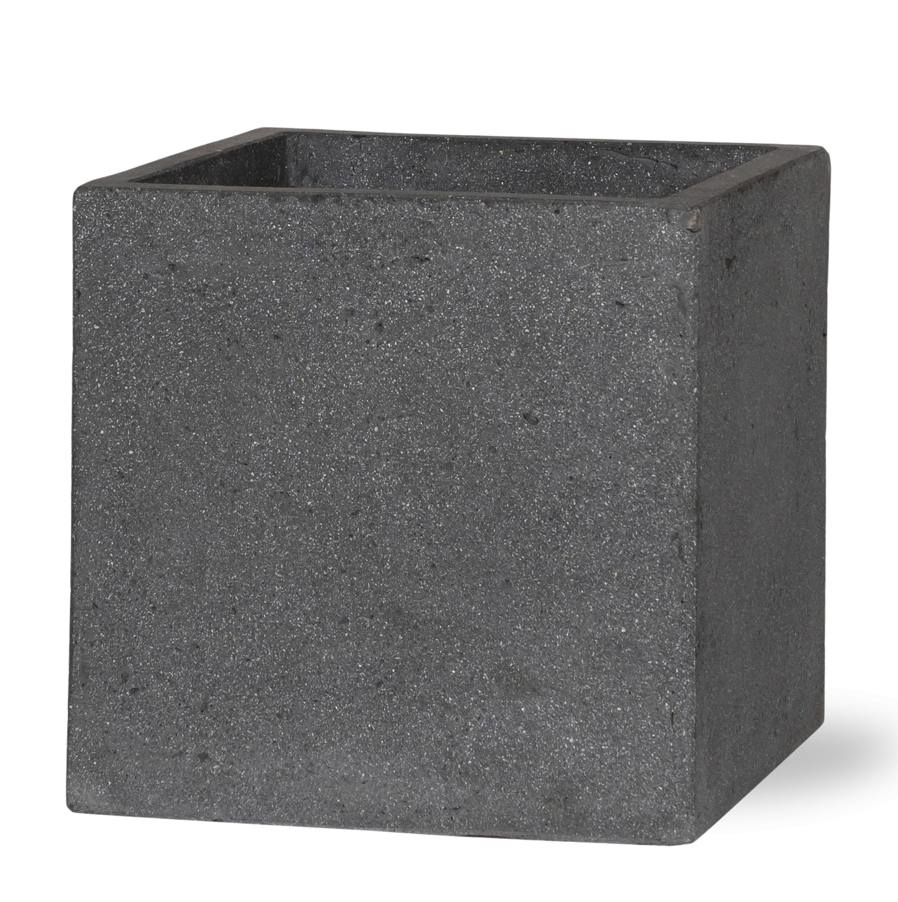 Moderner schwarzer Pflanztopf "Block Laterite"