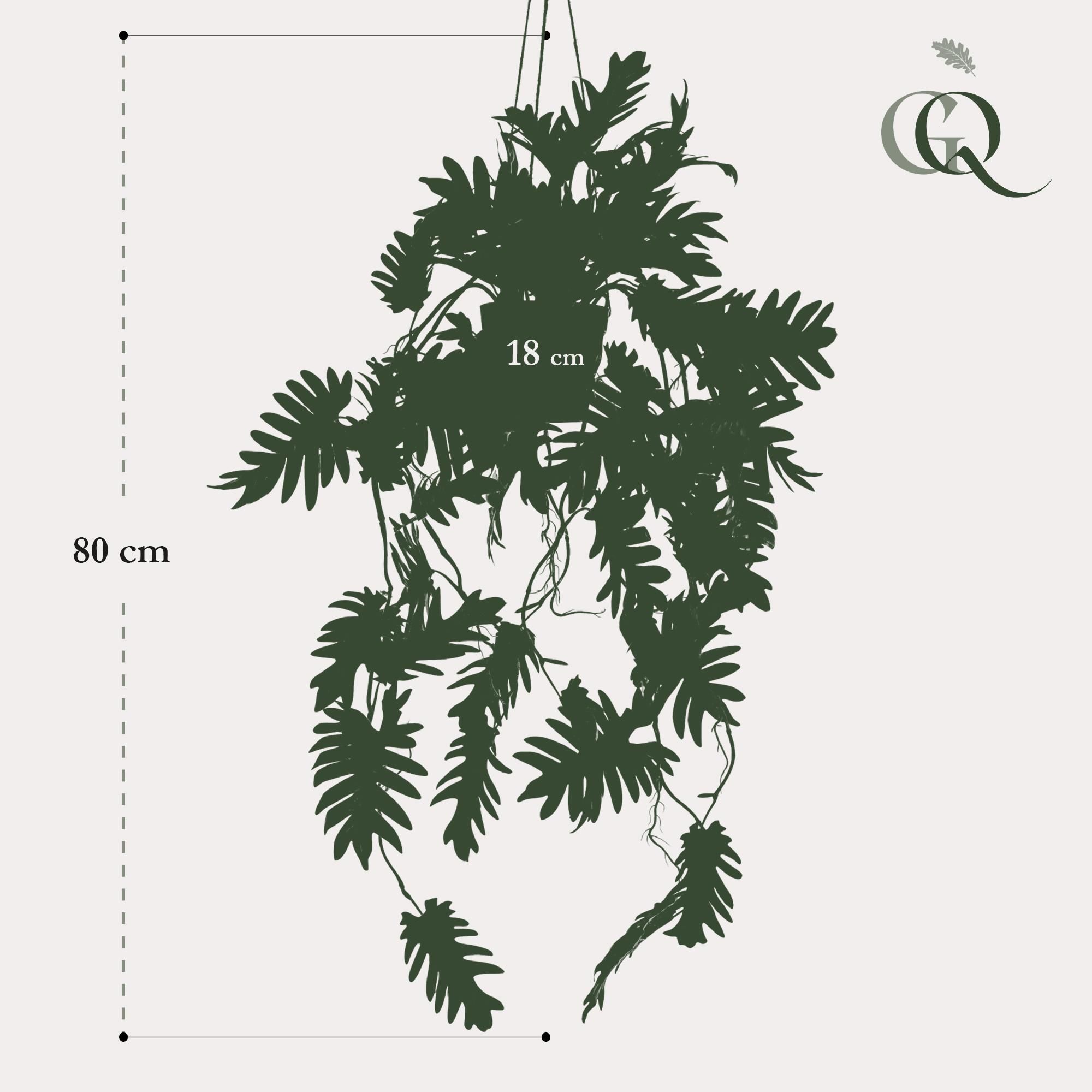 Künstliche Philodendron Hängepflanze