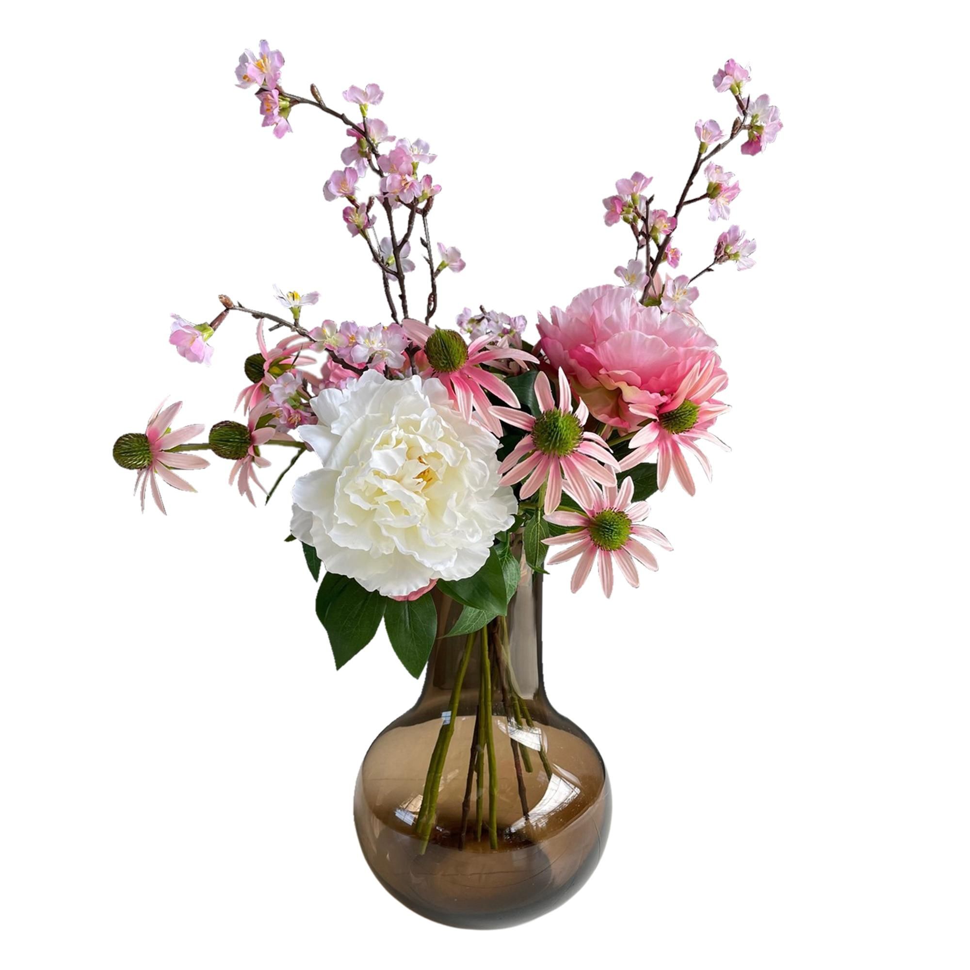 Kunstblumen Sommerstrauß Pink