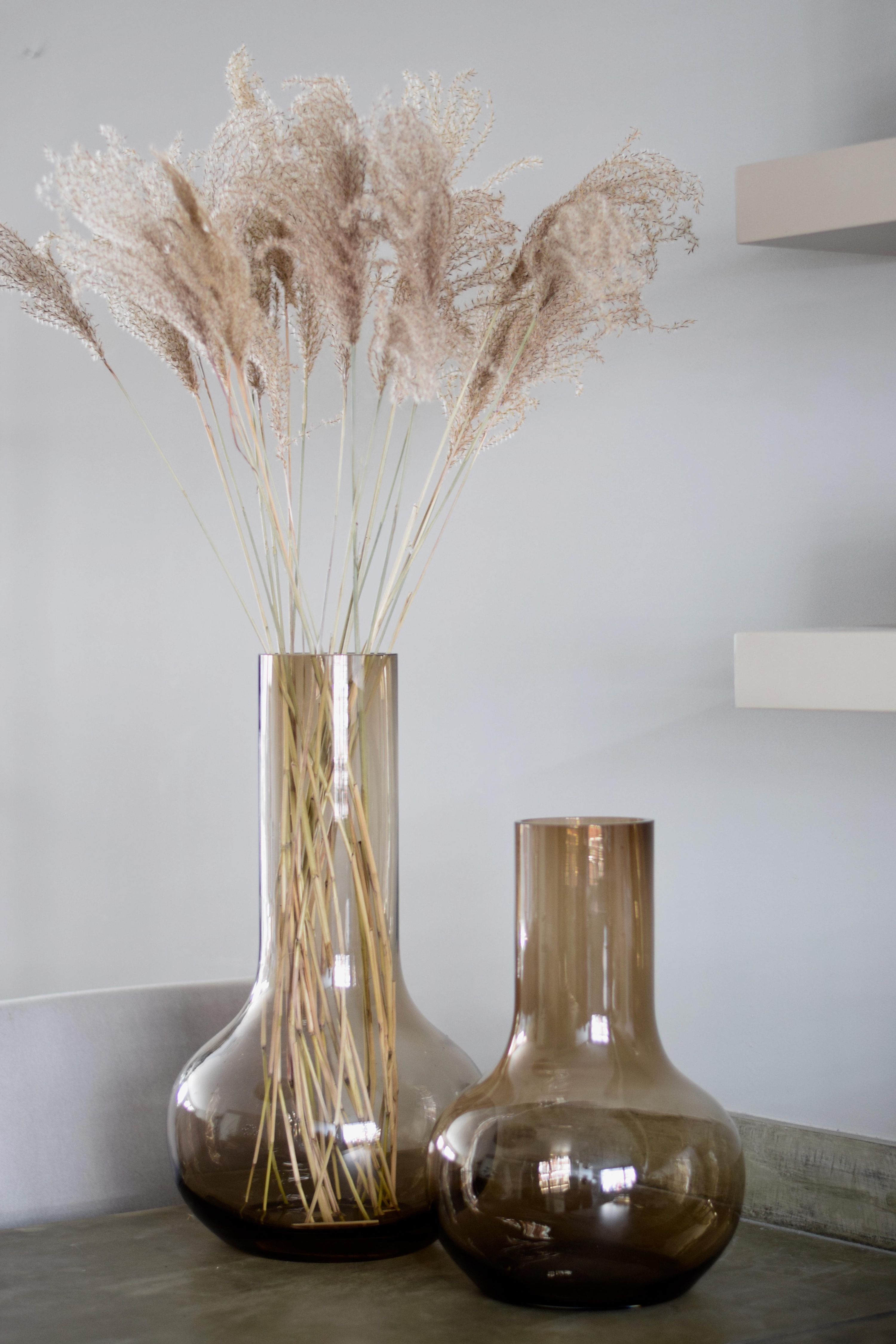 Elegante Glasvase Taupe Seim S