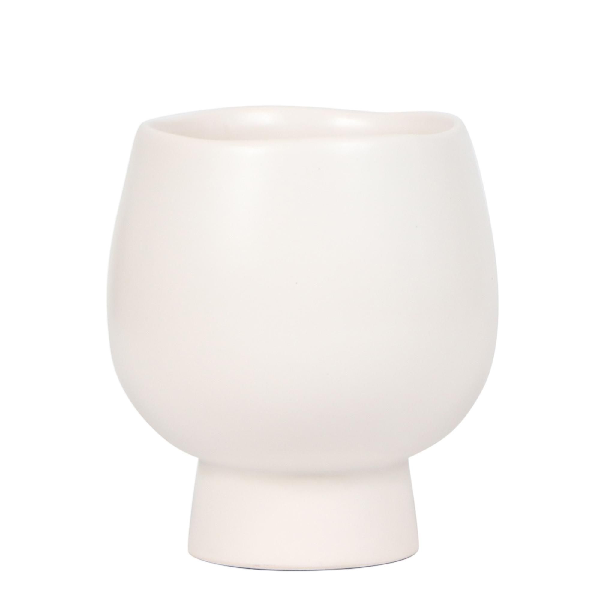Weißer Keramik-Blumentopf Scandic