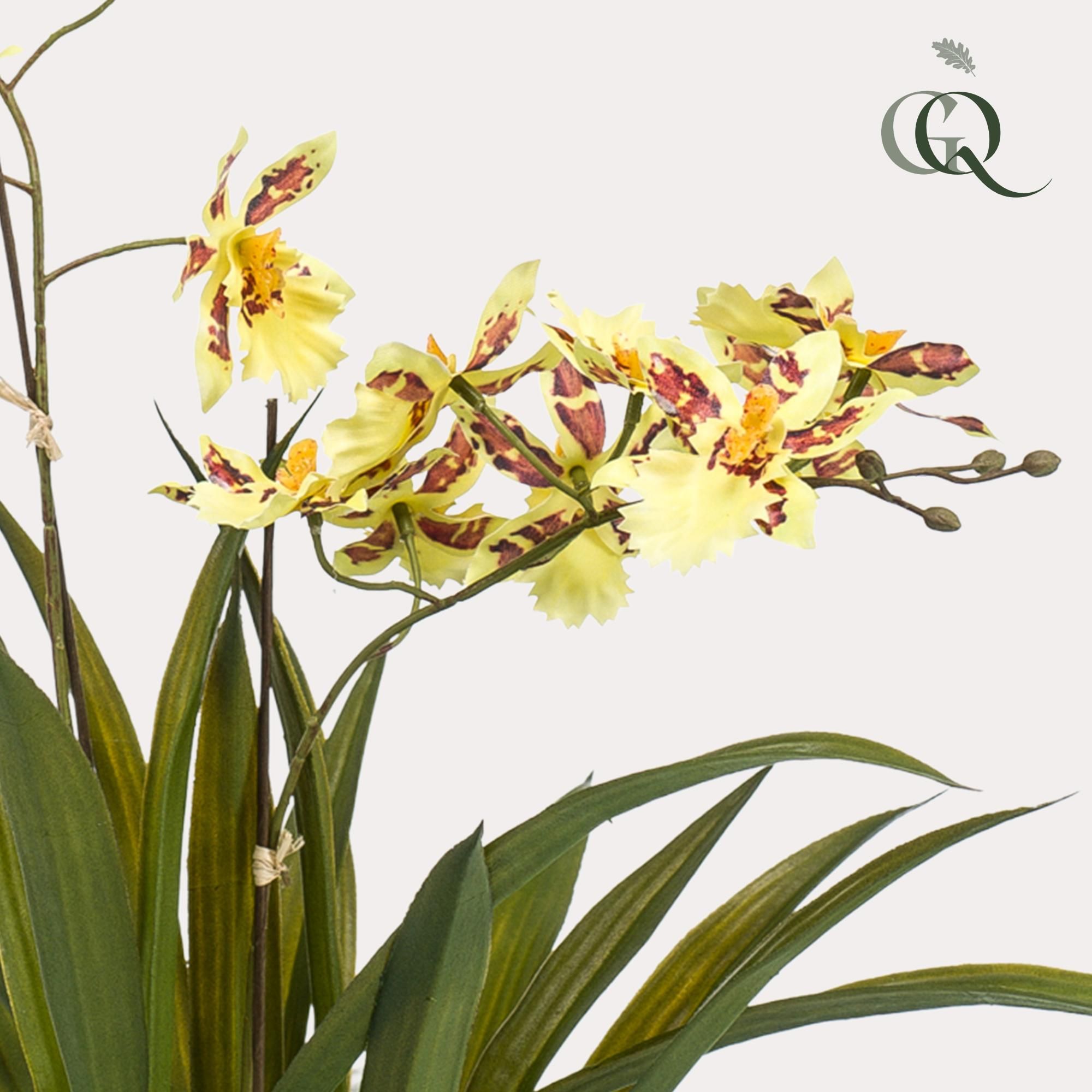 Kunst Orchidee Gelb – 45cm – Deko Kunstpflanze