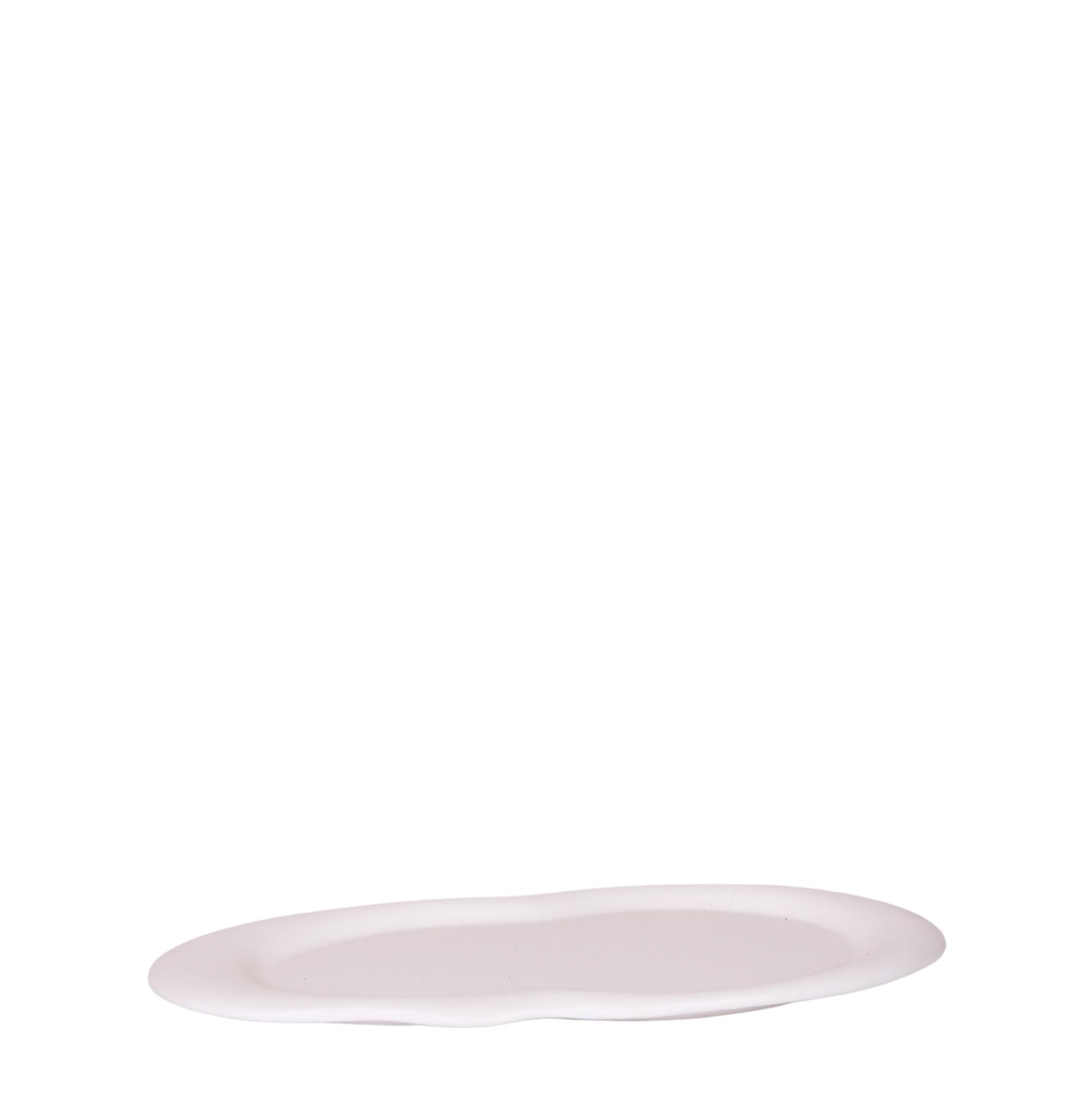 Ovale Cloud-Platte Ø30cm Weiß | Dekotablett | Servierplatte
