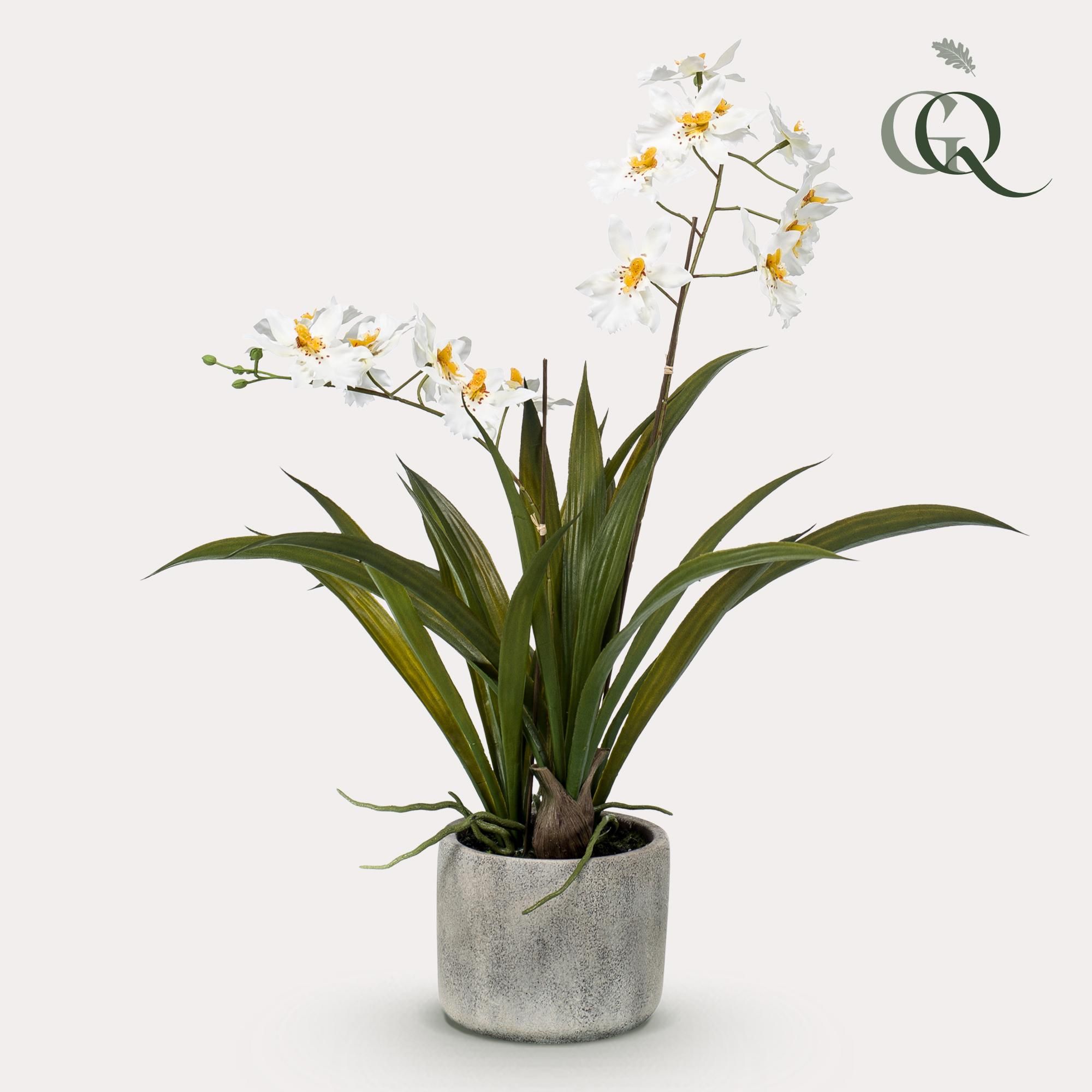 Kunst Orchidee – weiß – 45cm