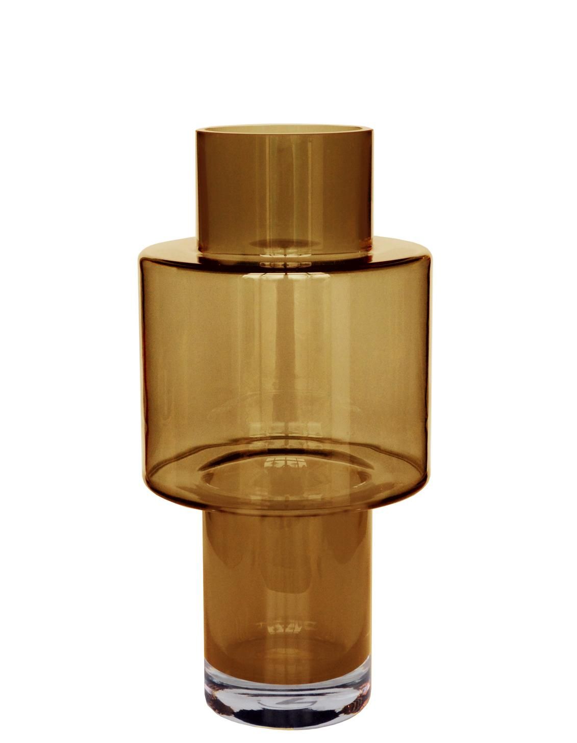 Cognac Glasvase Juba elegant
