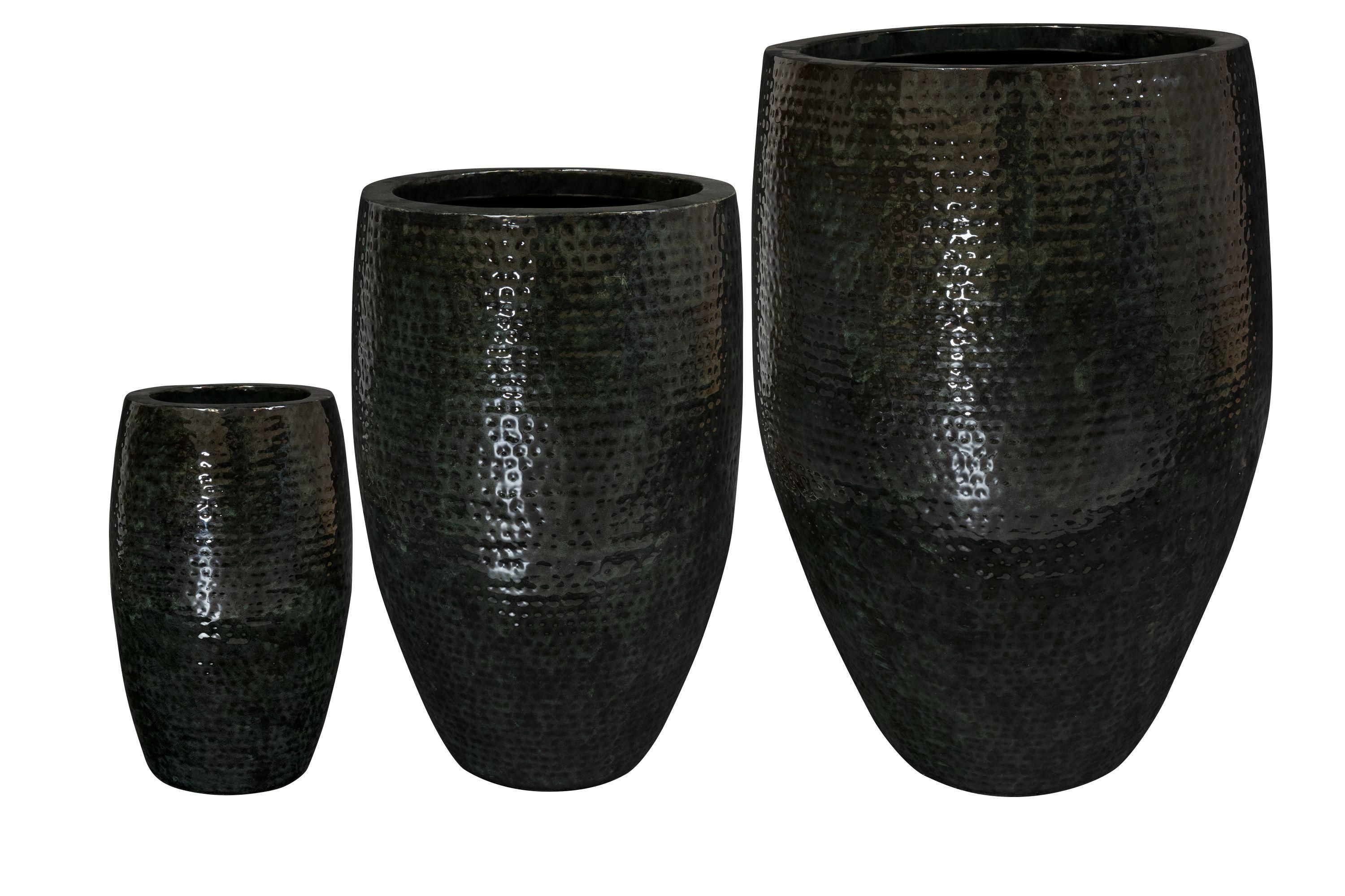 3er Set Blumentöpfe Thom – Schwarz Schwarz – Large