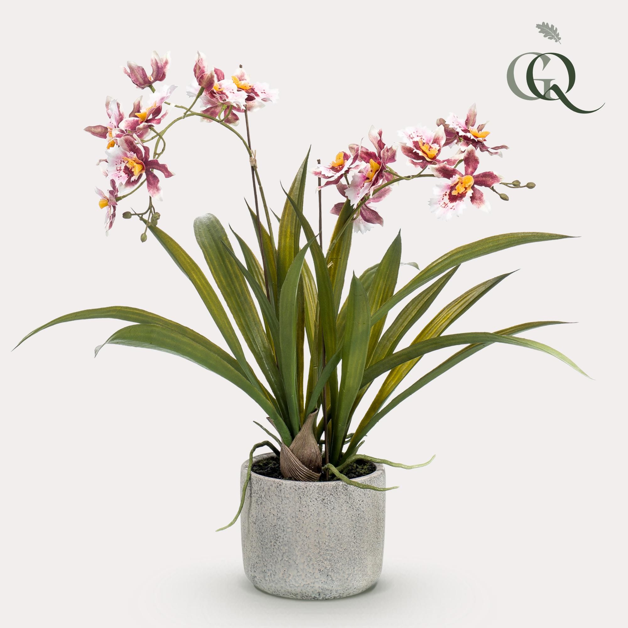 Künstliche Orchidee – Bordeaux – 45cm – Kunstpflanzen
