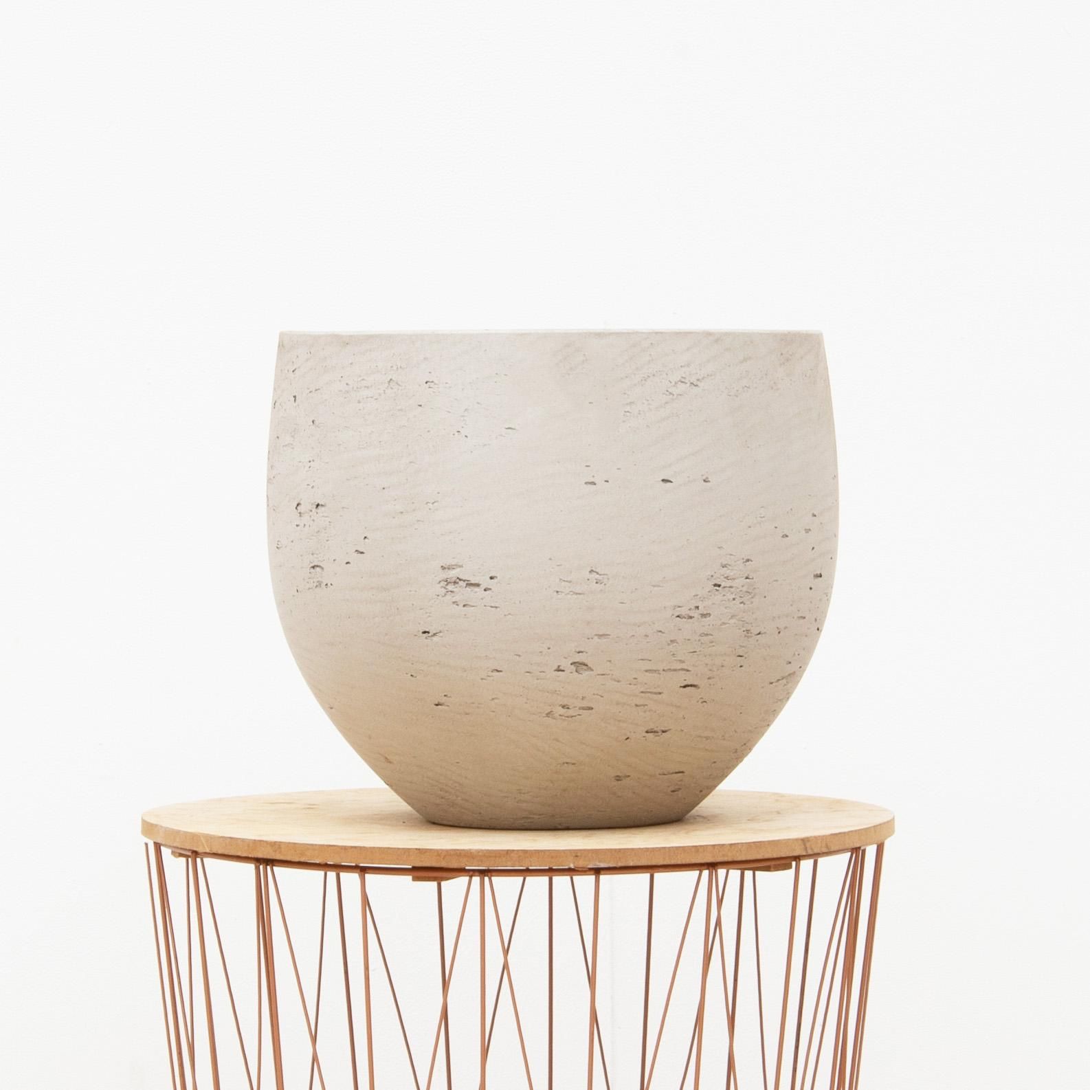 Jumbo Orb Pflanze im Beige Washed Übertopf