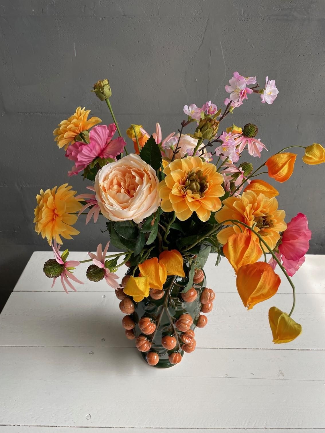 Kunstblumen Boquet Orange Summer