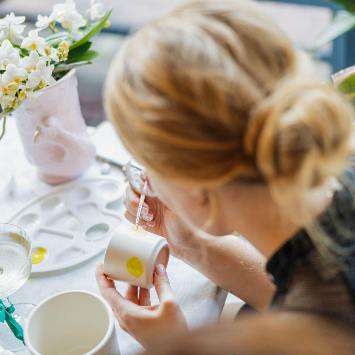 Kolibri Orchideen und Sukkulenten Kreativset zum Blumentöpfe Bemalen