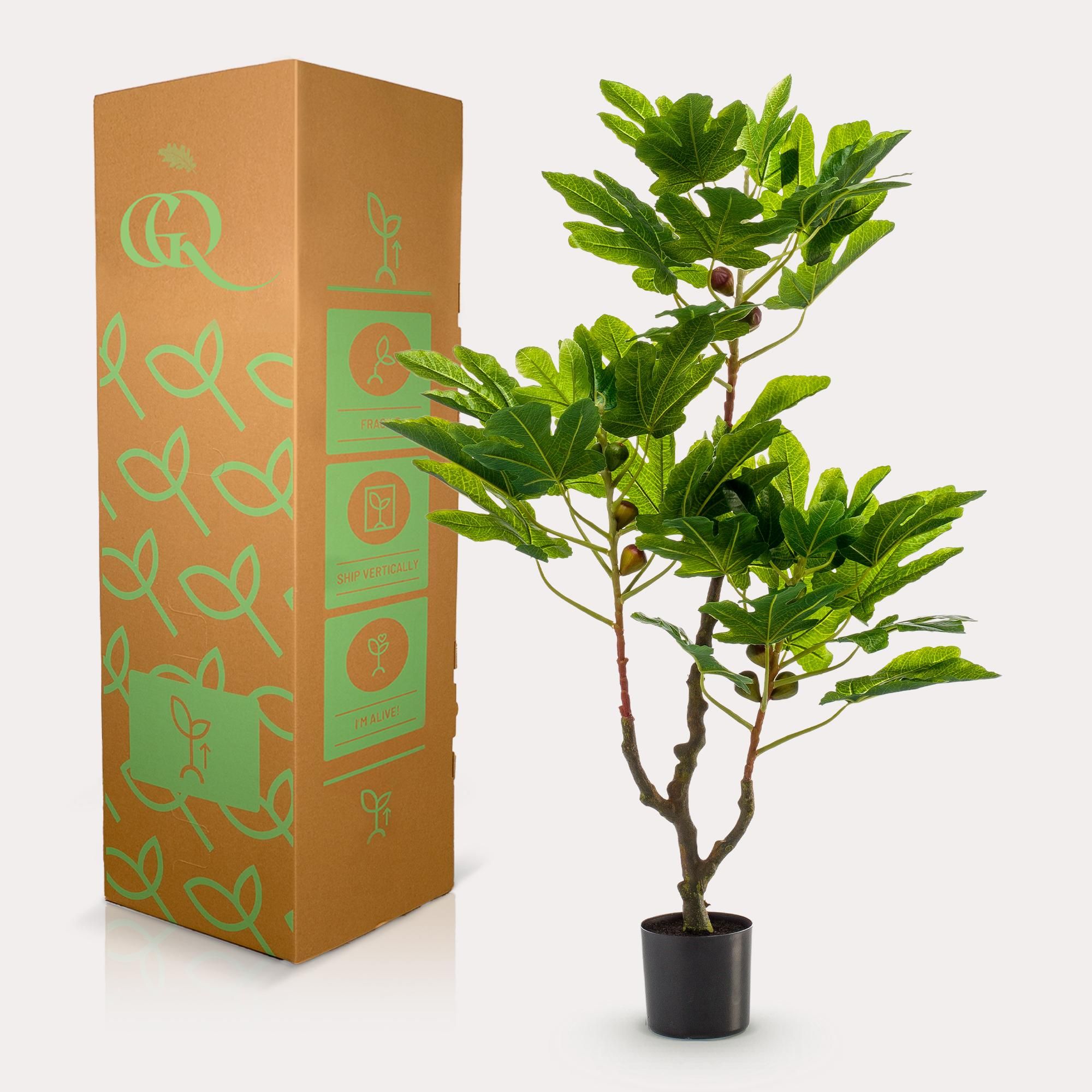 Kunstfeigenbaum Ficus Carica - Mediterrane Deko Pflanze