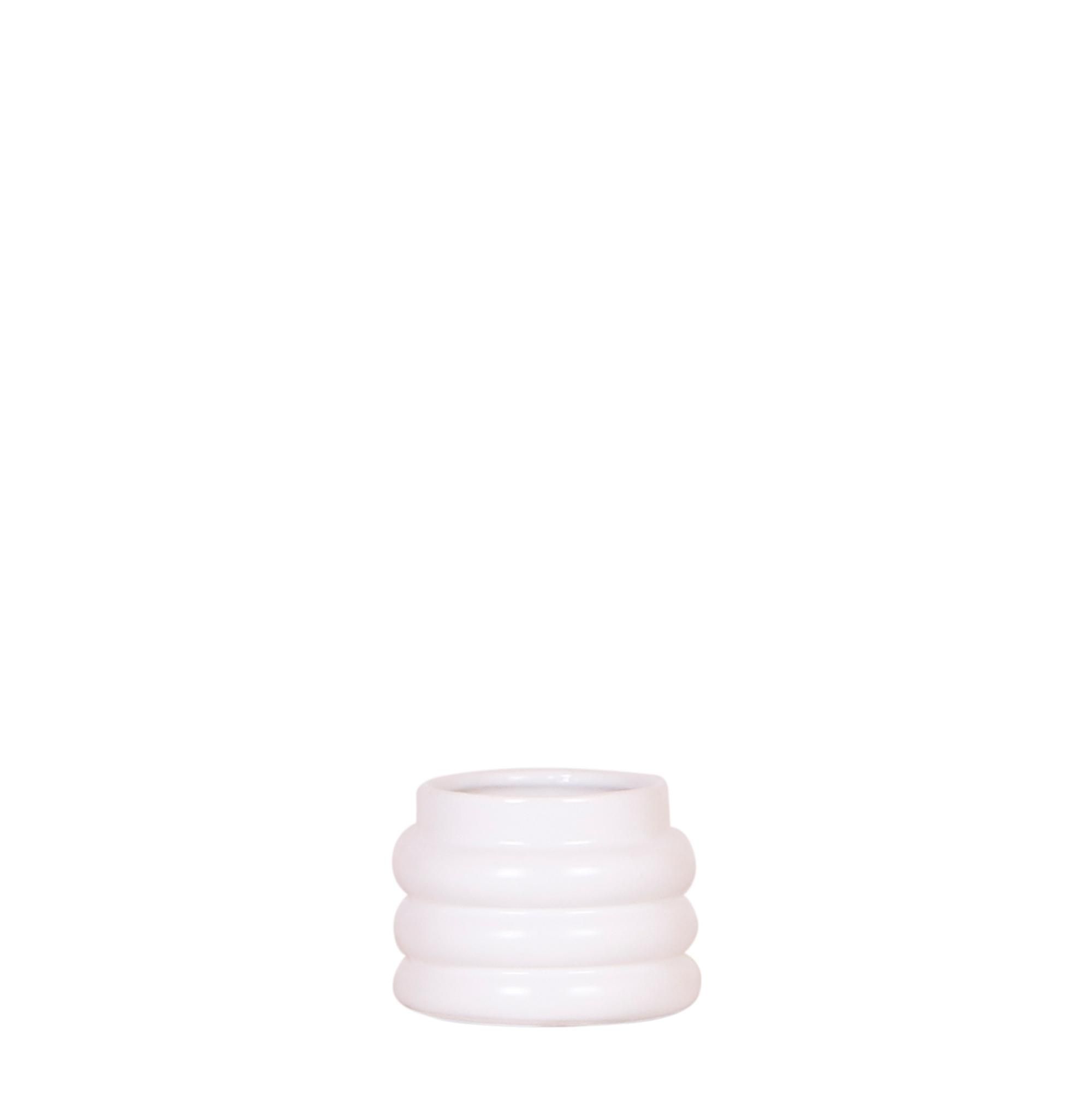 Keramik Blumentopf Bubble Weiß