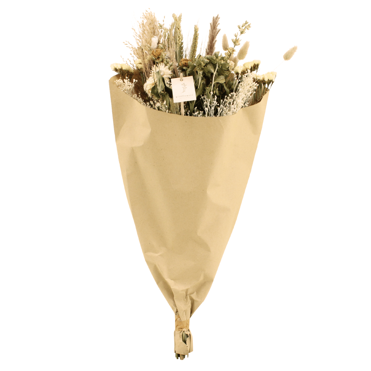 Natürlicher Trockenblumenstrauß in Ø25cm Vase