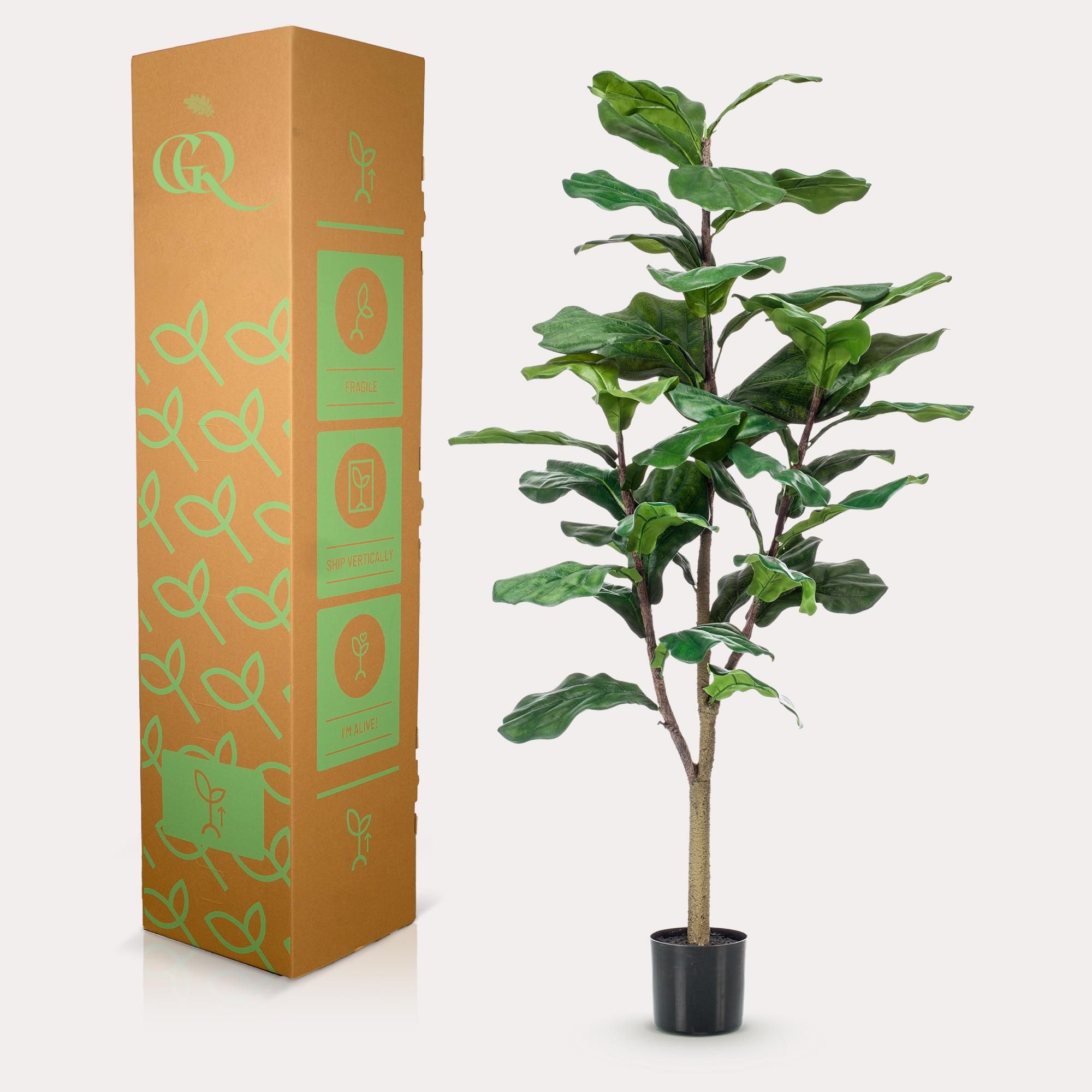 Kunstpflanze Ficus Lyrata – elegante Tabakspflanze