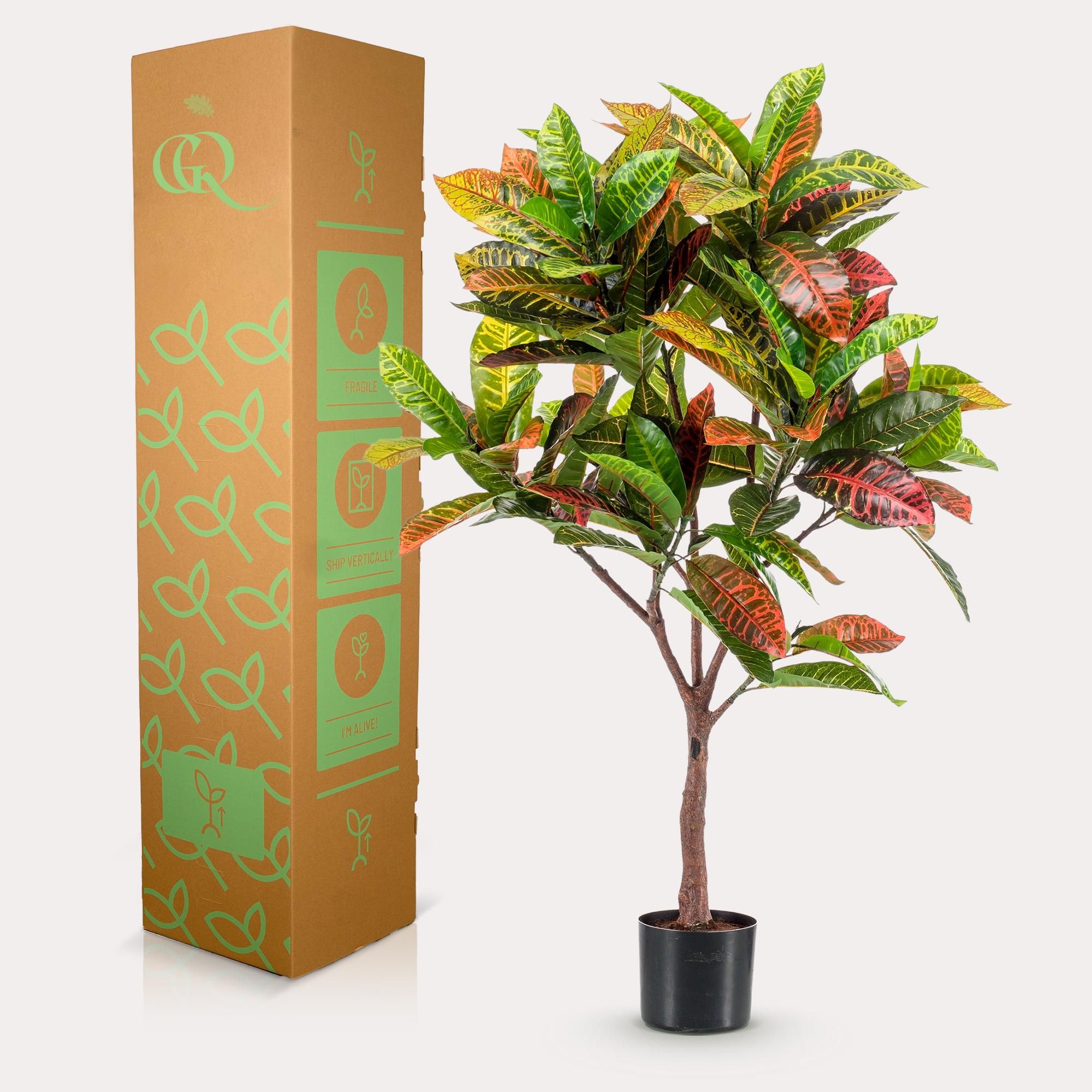 Kunstpflanze Croton Codiaeum mit bunten Blättern