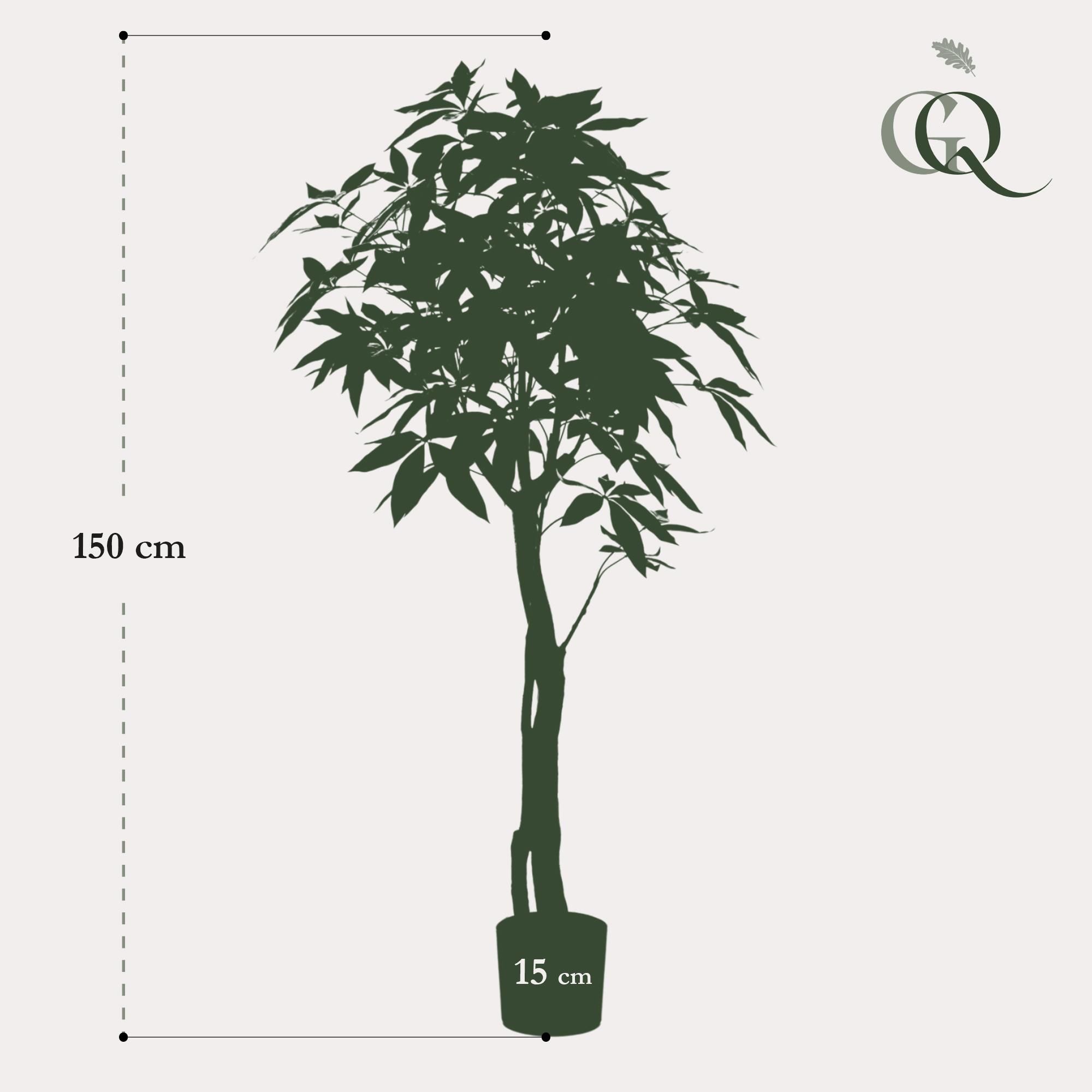 Kunstpflanze Pachira Aquatica Glückskastanie 150 cm