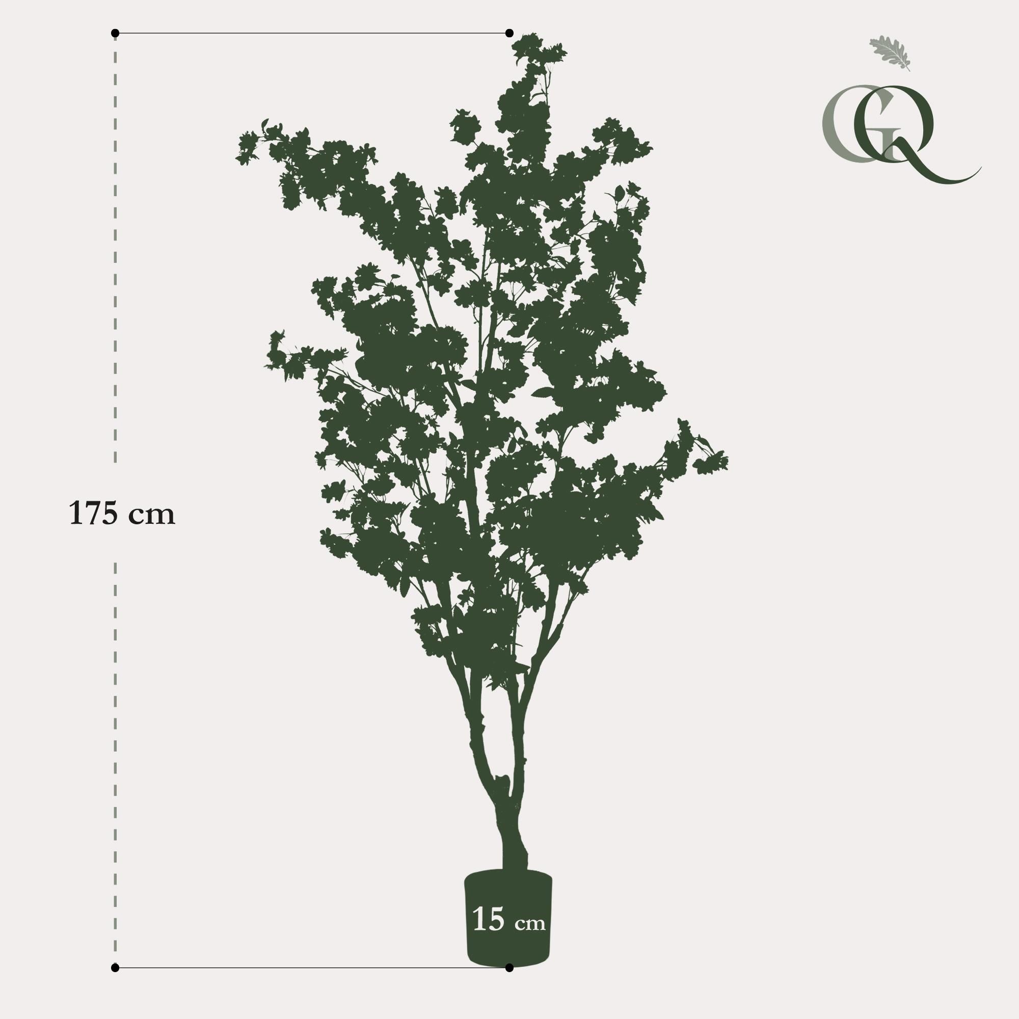 Kunstpflanze Prunus Kirschblüte – Rosa – 175cm