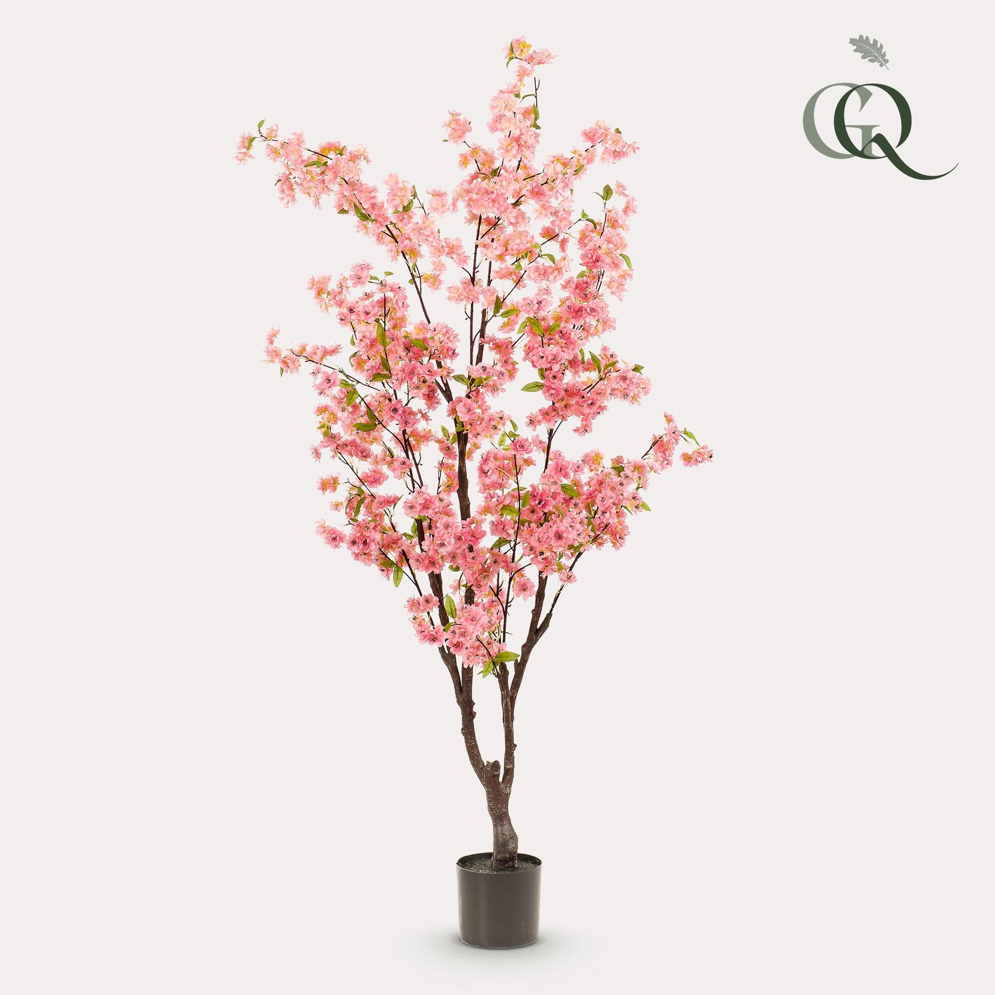 Kunstpflanze Prunus Kirschblüte – Rosa – 175cm